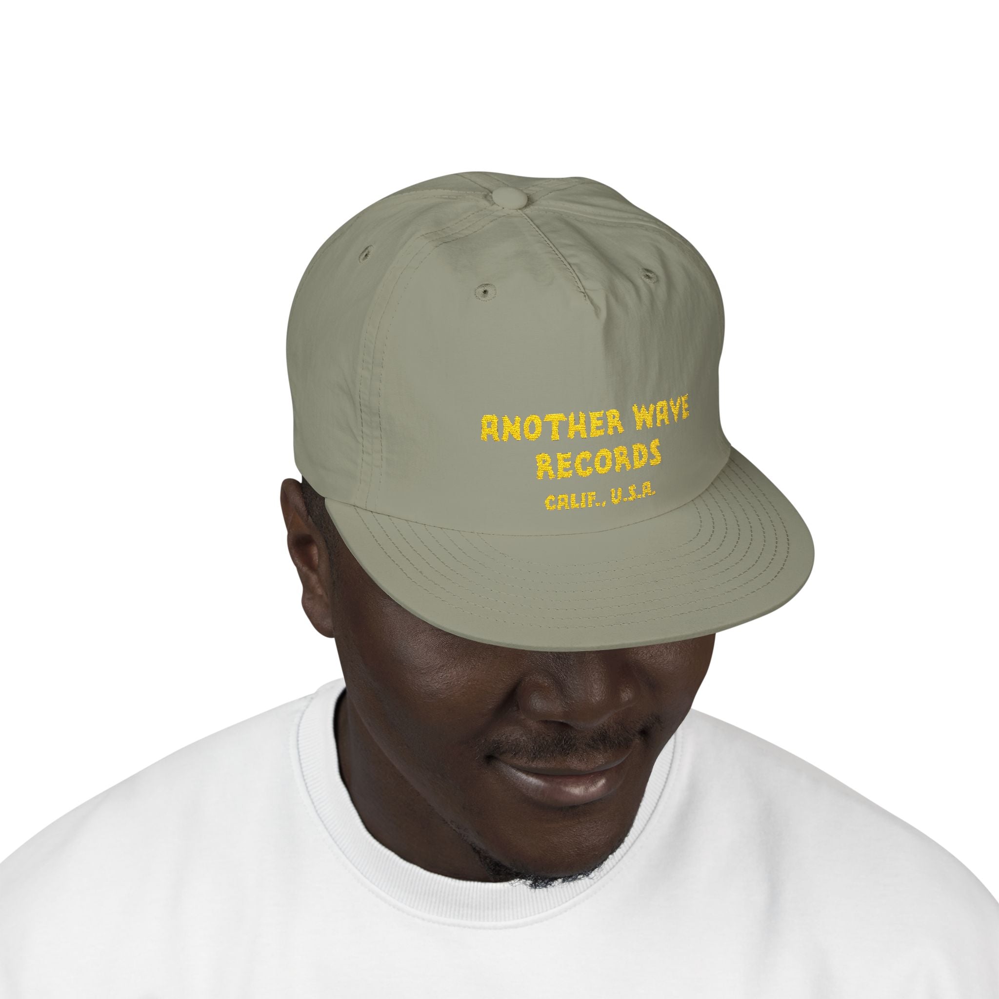 Another Wave Records Surf Cap – Yellow Embroidery – Calif. U.S.A.