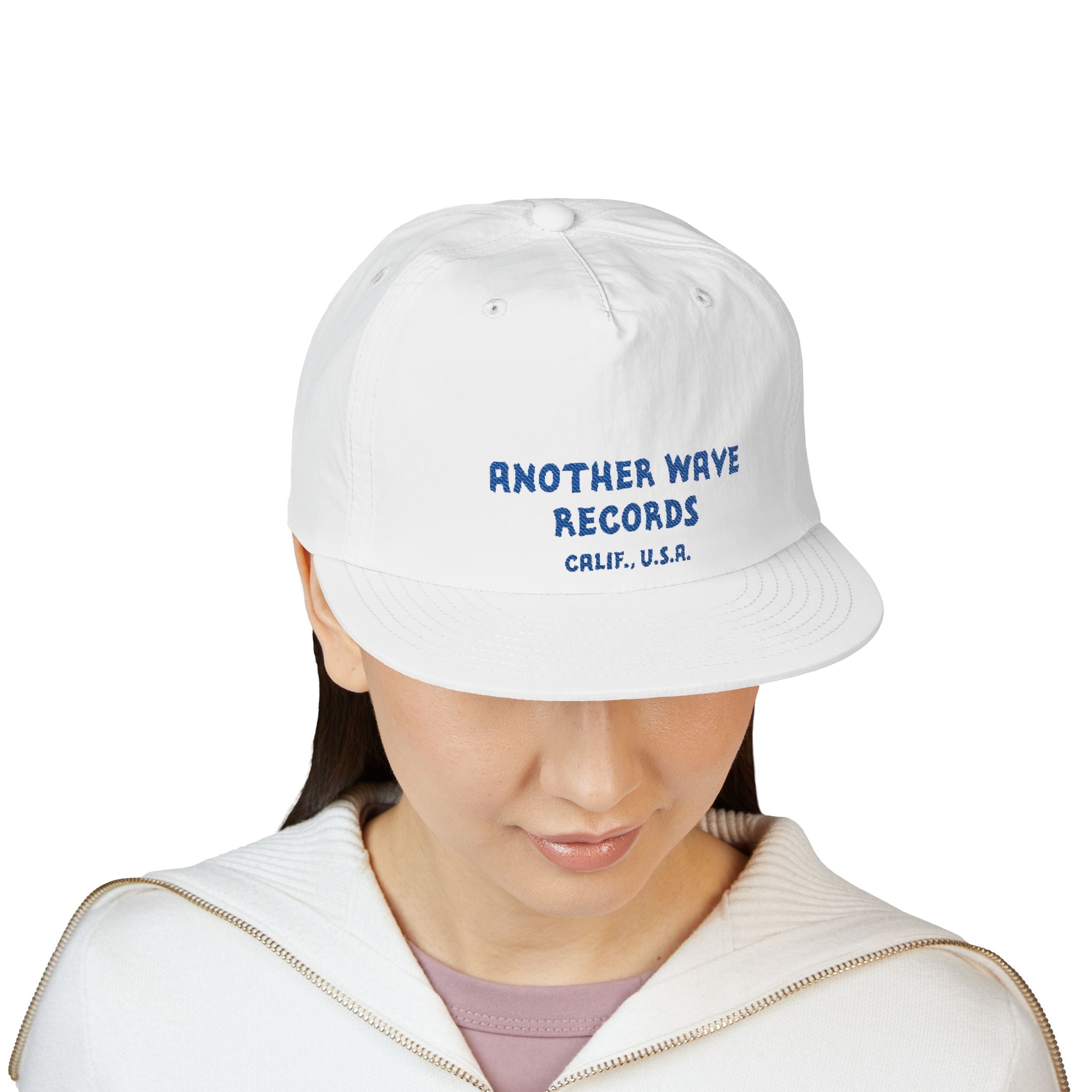 Another Wave Records Surf Cap – Blue Embroidery – Calif. U.S.A.