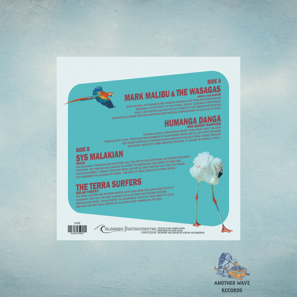 Colorado Instrumental Fanzine – 4x4 International Surf Compilation (Iceberg Blue 7”)