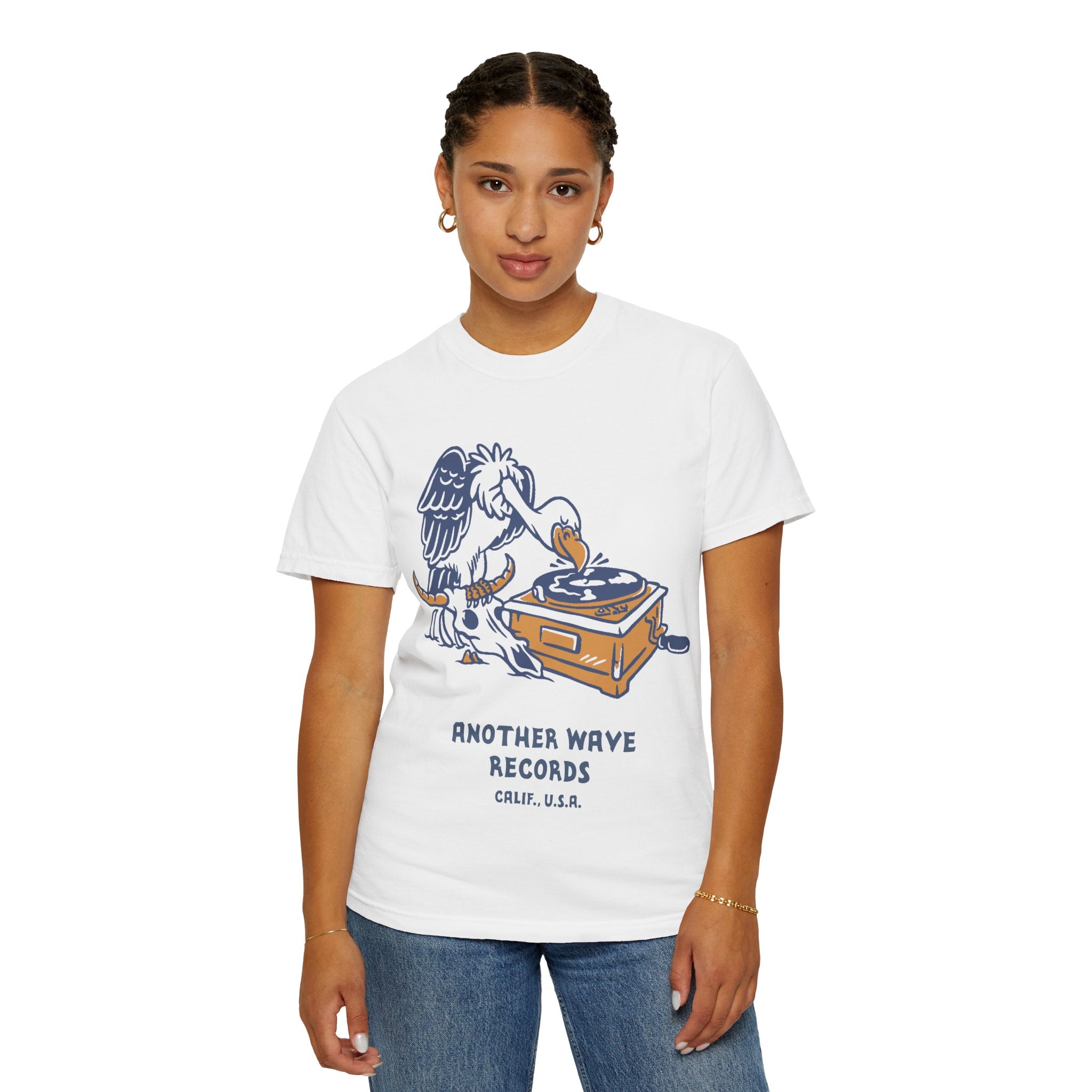 Another Wave Records – Vulture Crate Tee (Front Print)