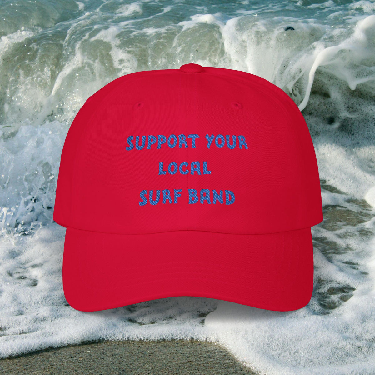 Surf Band Dad Hat - Blue Embroidery
