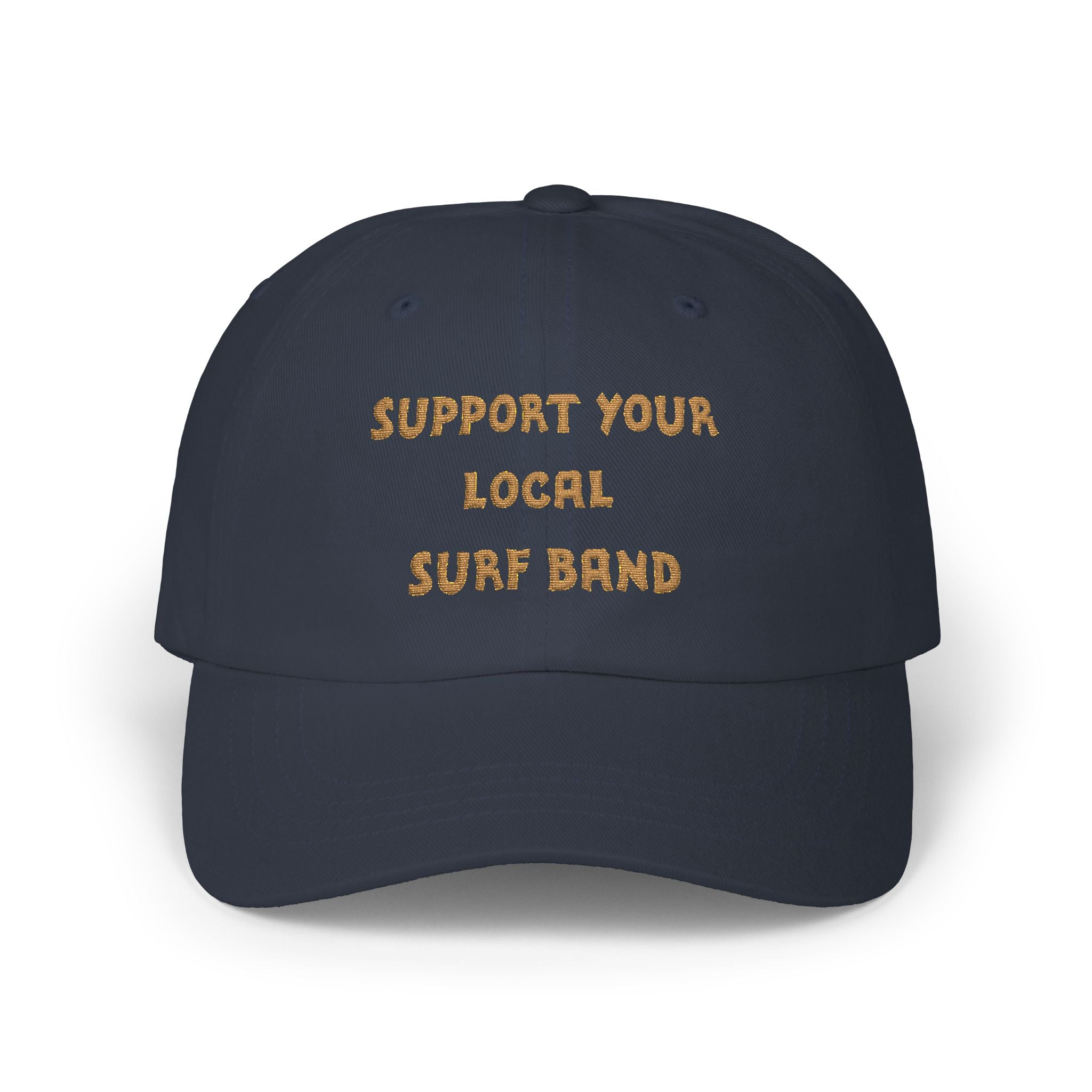 Surf Band Dad Cap - Gold Embroidery