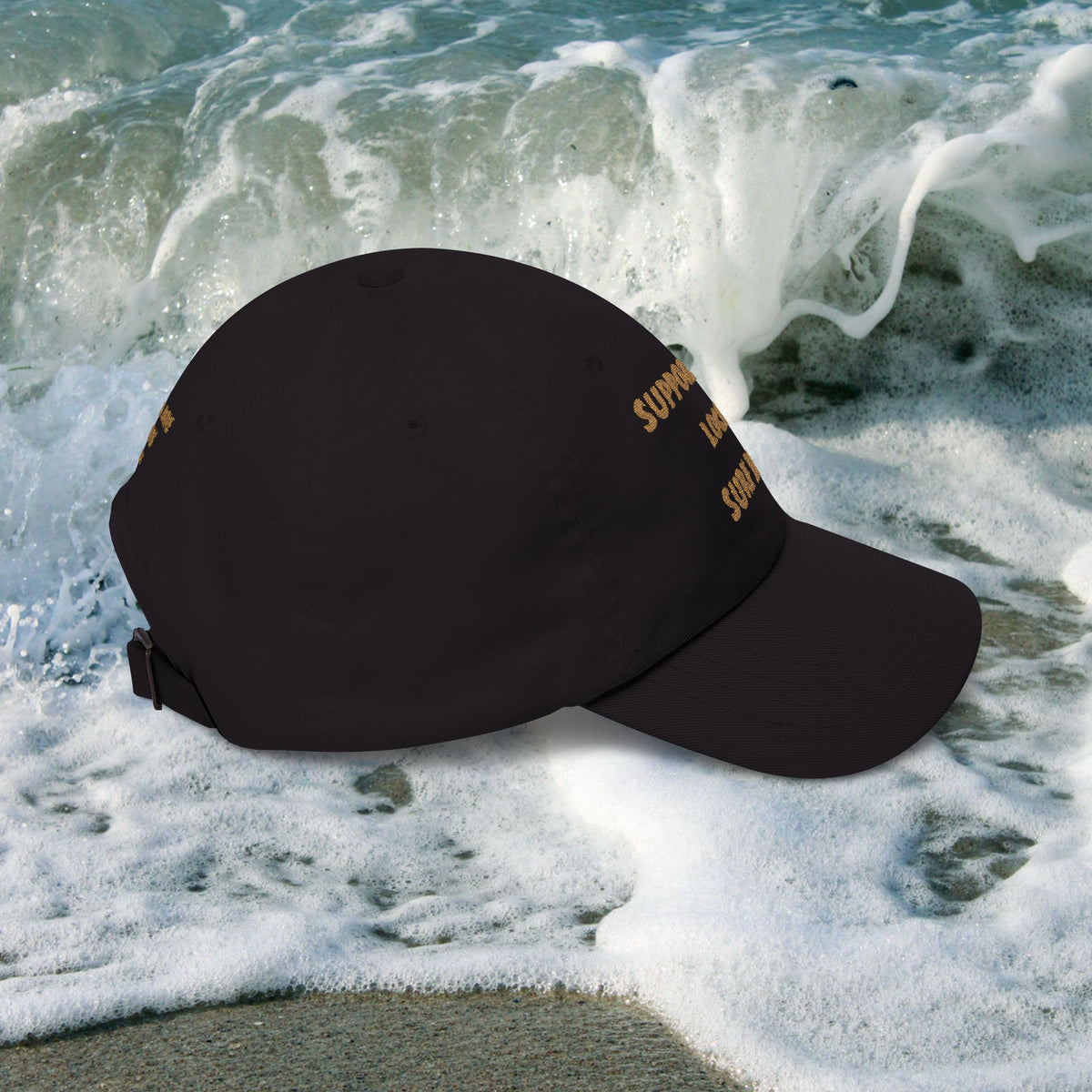 Surf Band Dad Cap - Gold Embroidery