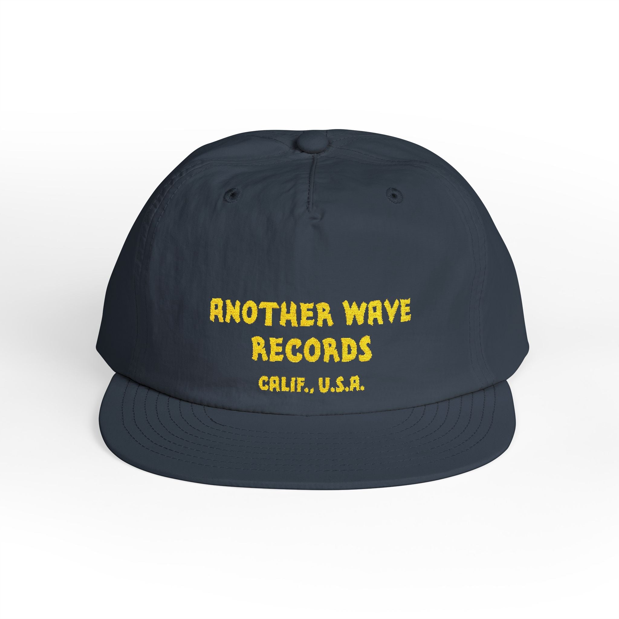 Another Wave Records Surf Cap – Yellow Embroidery – Calif. U.S.A.