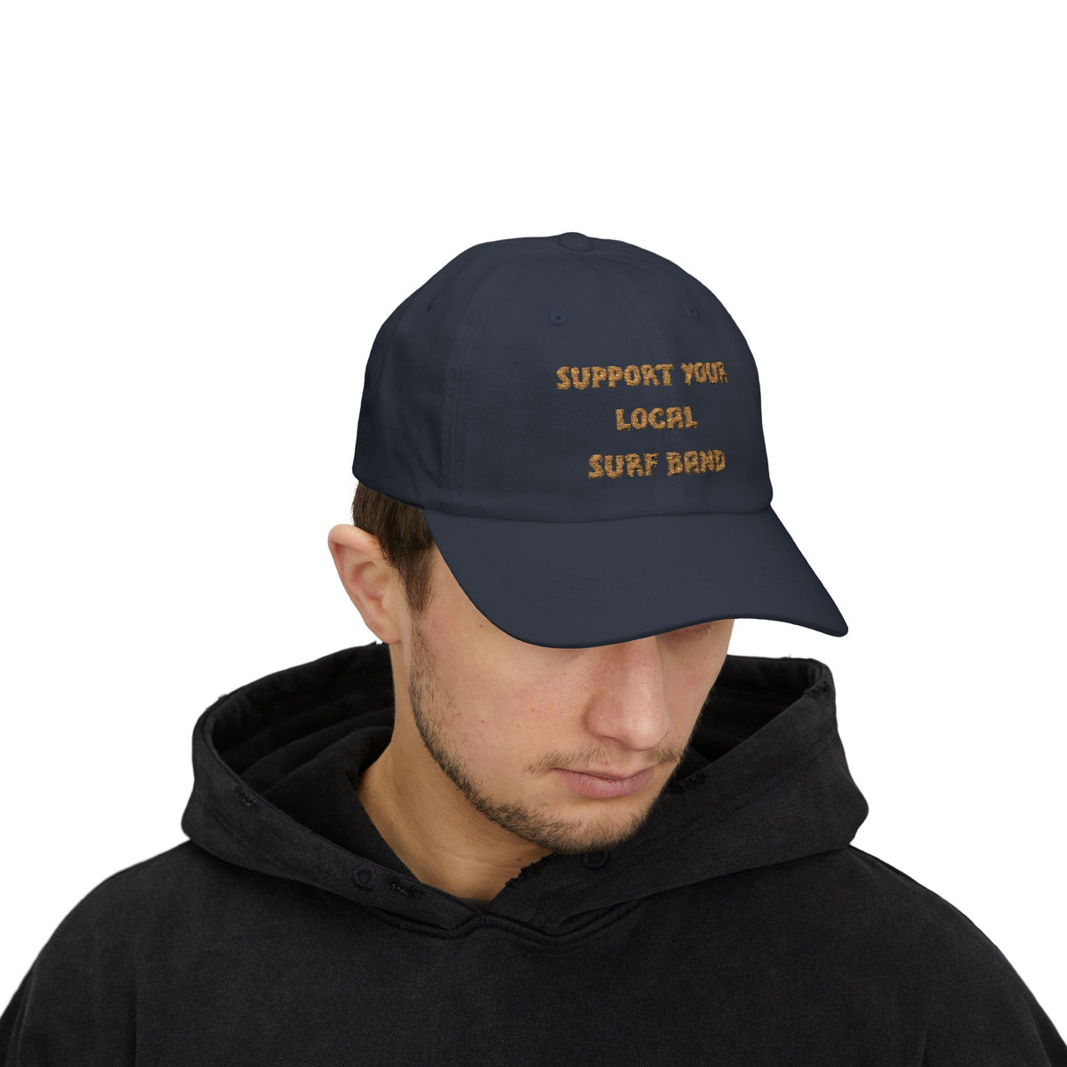 Surf Band Dad Cap - Gold Embroidery