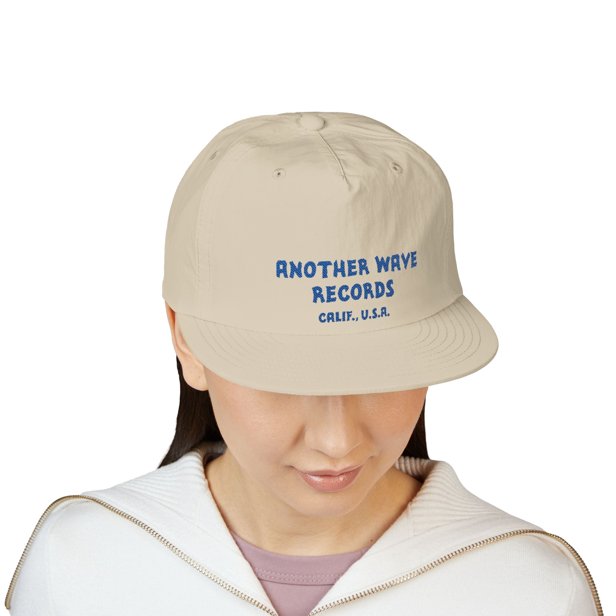 Another Wave Records Surf Cap – Blue Embroidery – Calif. U.S.A.