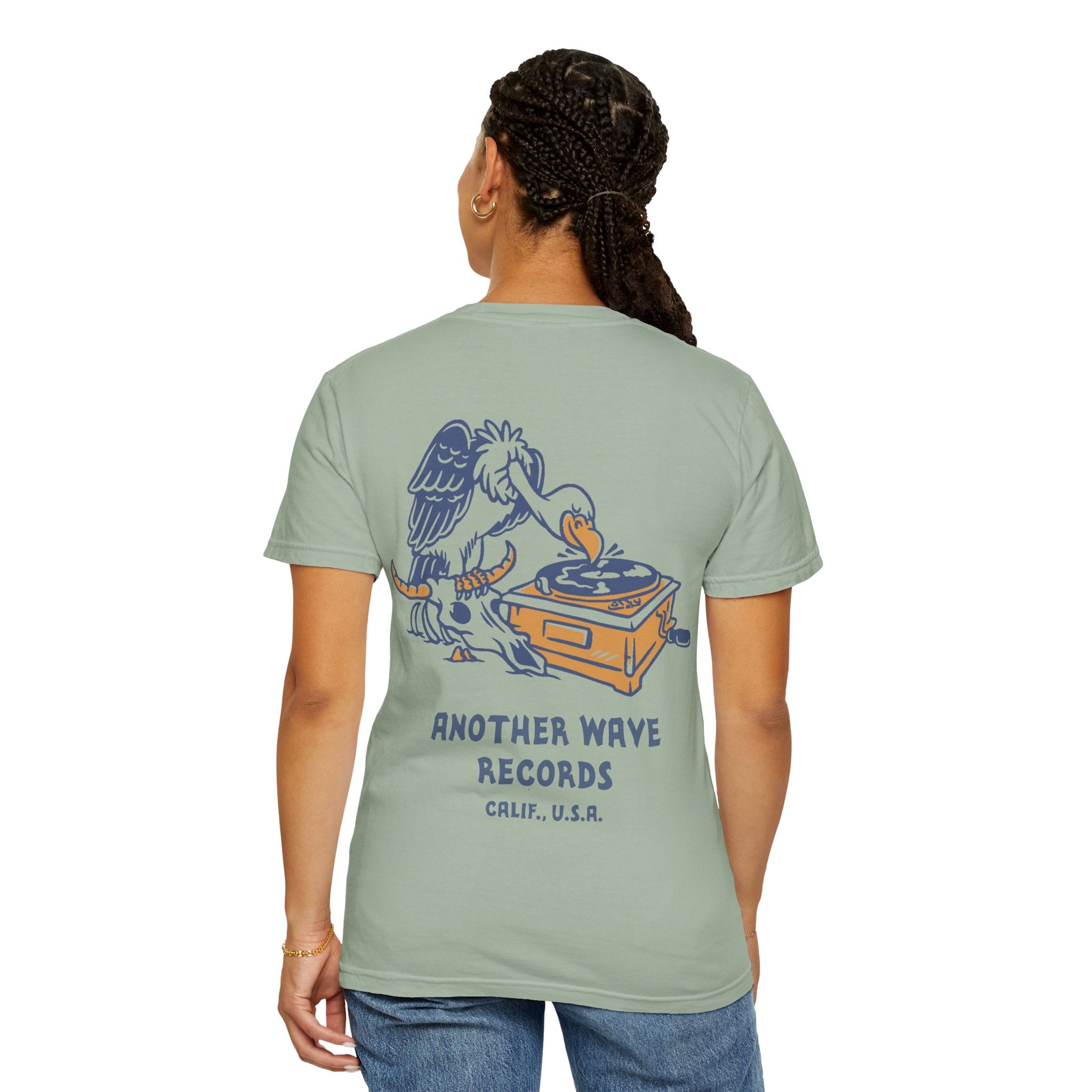 Another Wave Records Signature Vulture Tee (Garment Dyed)