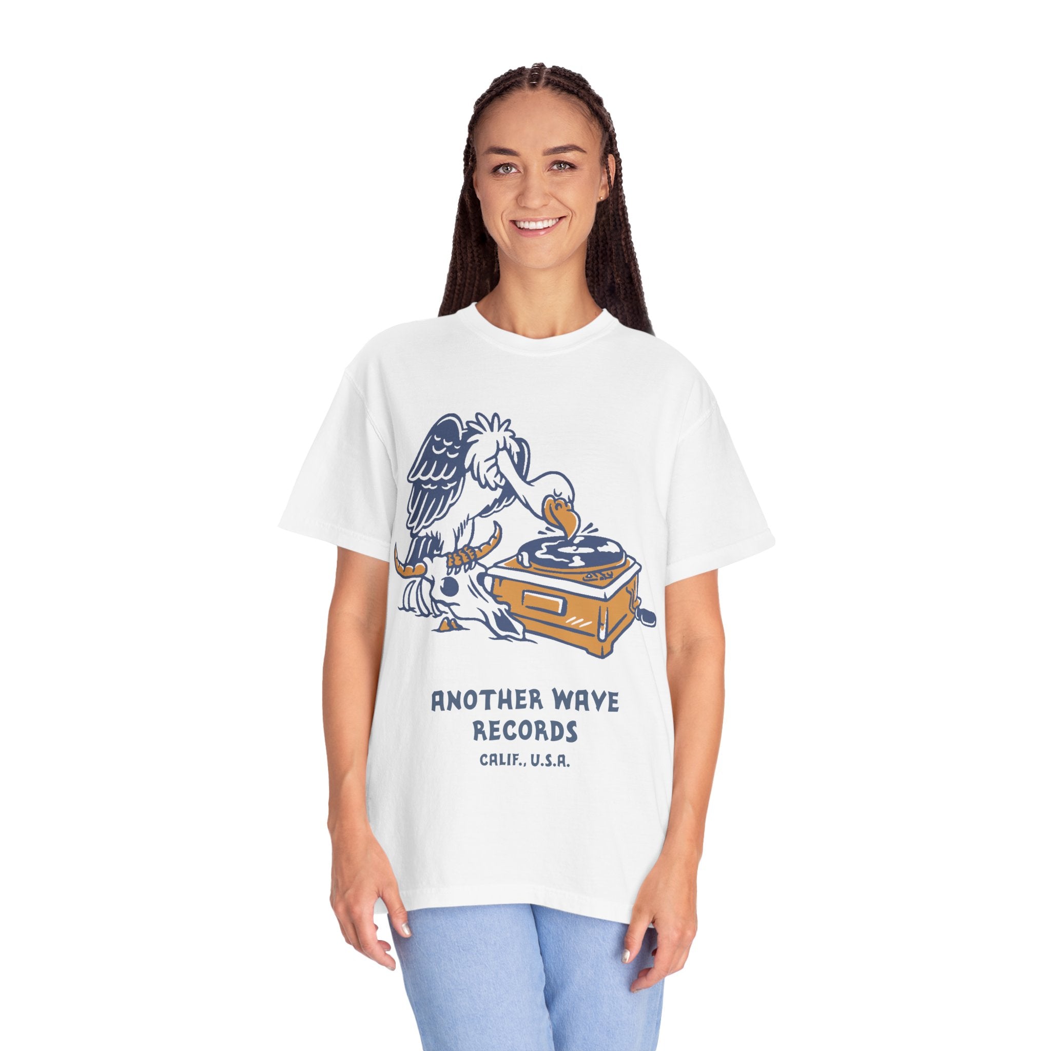 Another Wave Records – Vulture Crate Tee (Front Print)