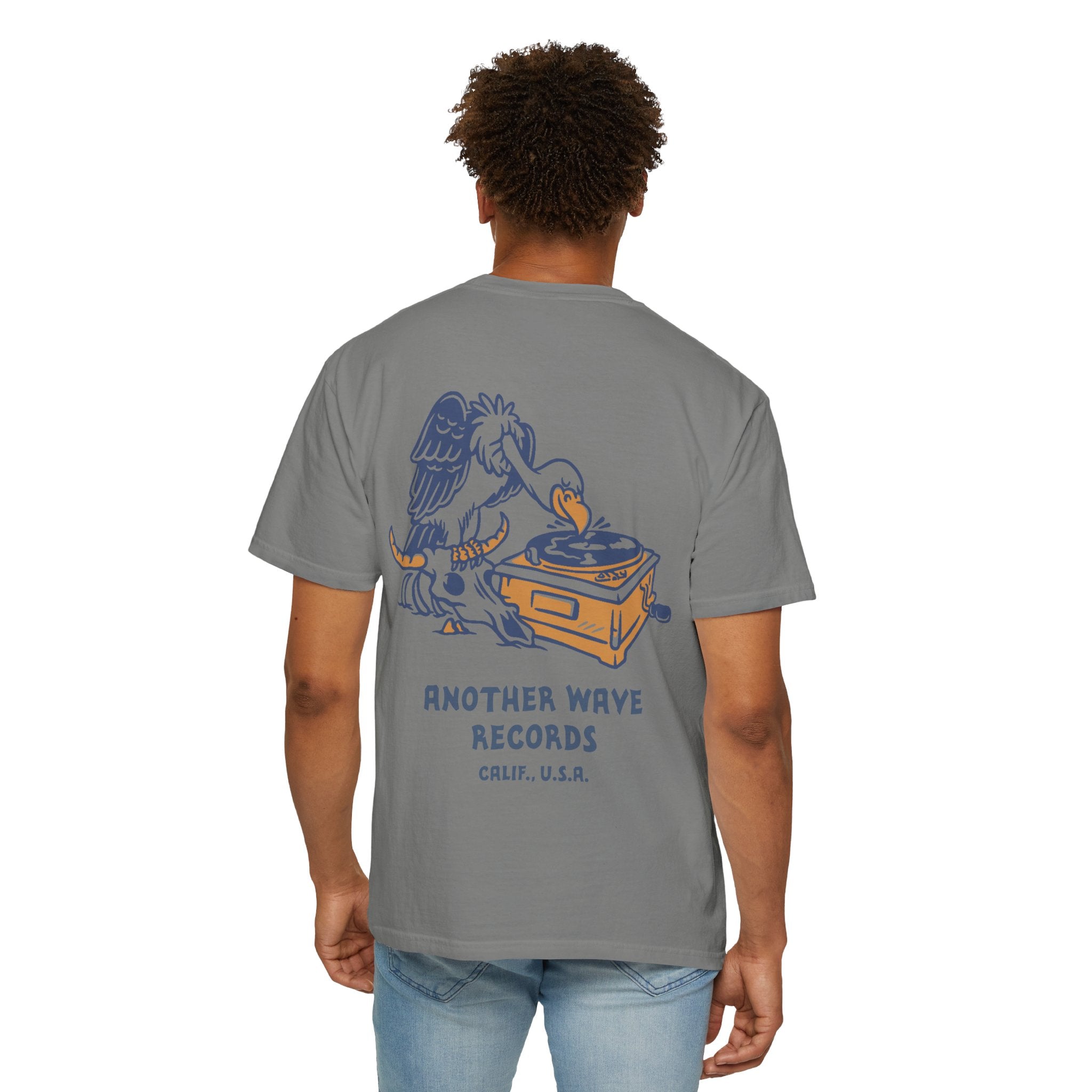 Another Wave Records Signature Vulture Tee (Garment Dyed)