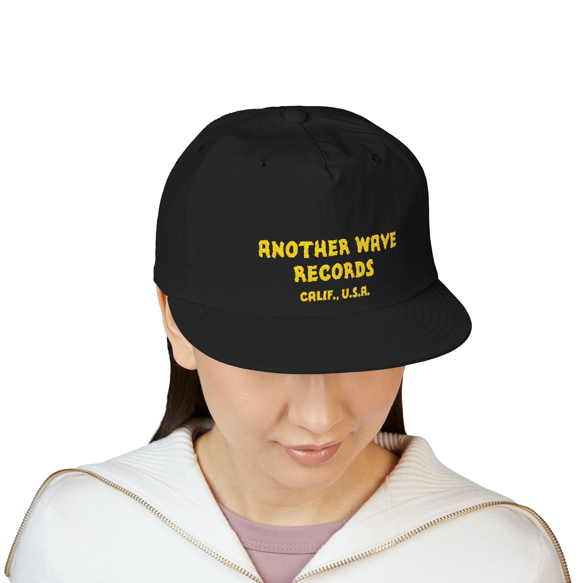 Another Wave Records Surf Cap – Yellow Embroidery – Calif. U.S.A.