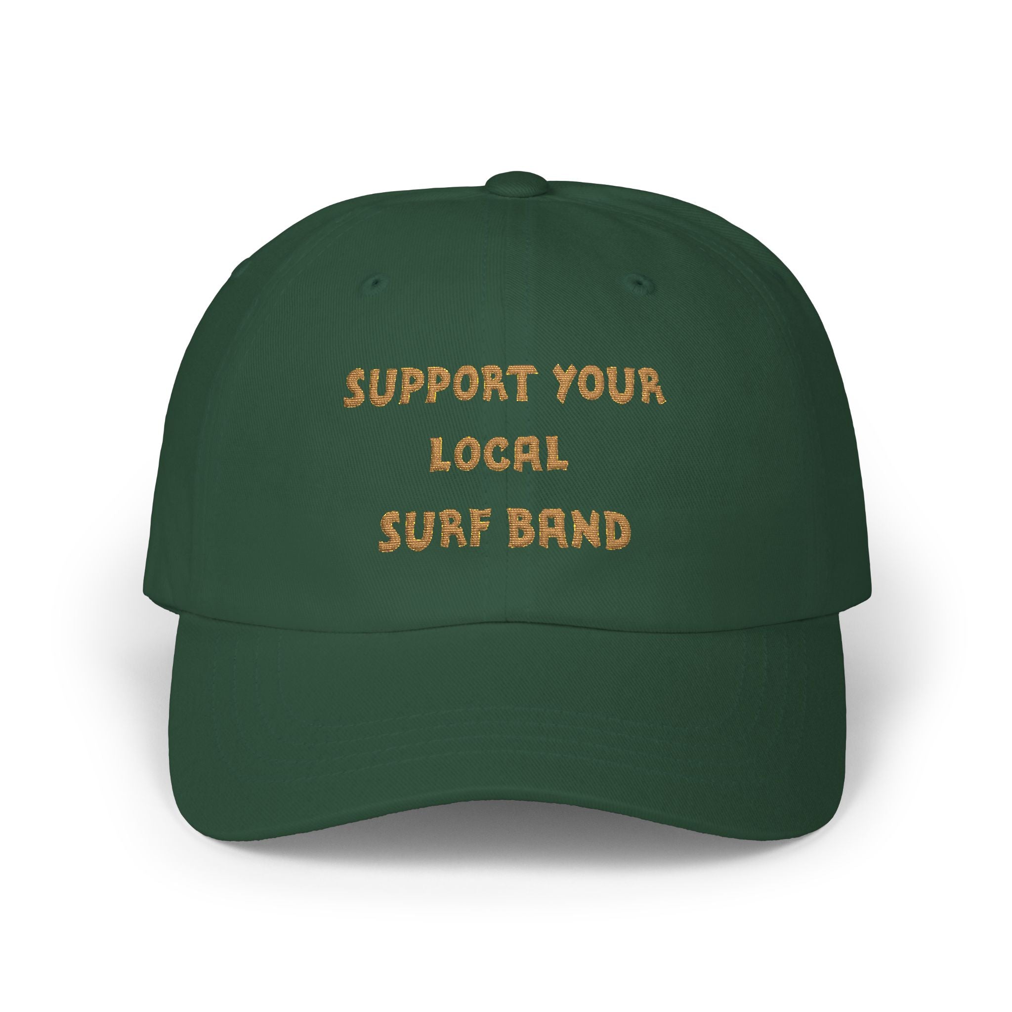 Surf Band Dad Cap - Gold Embroidery
