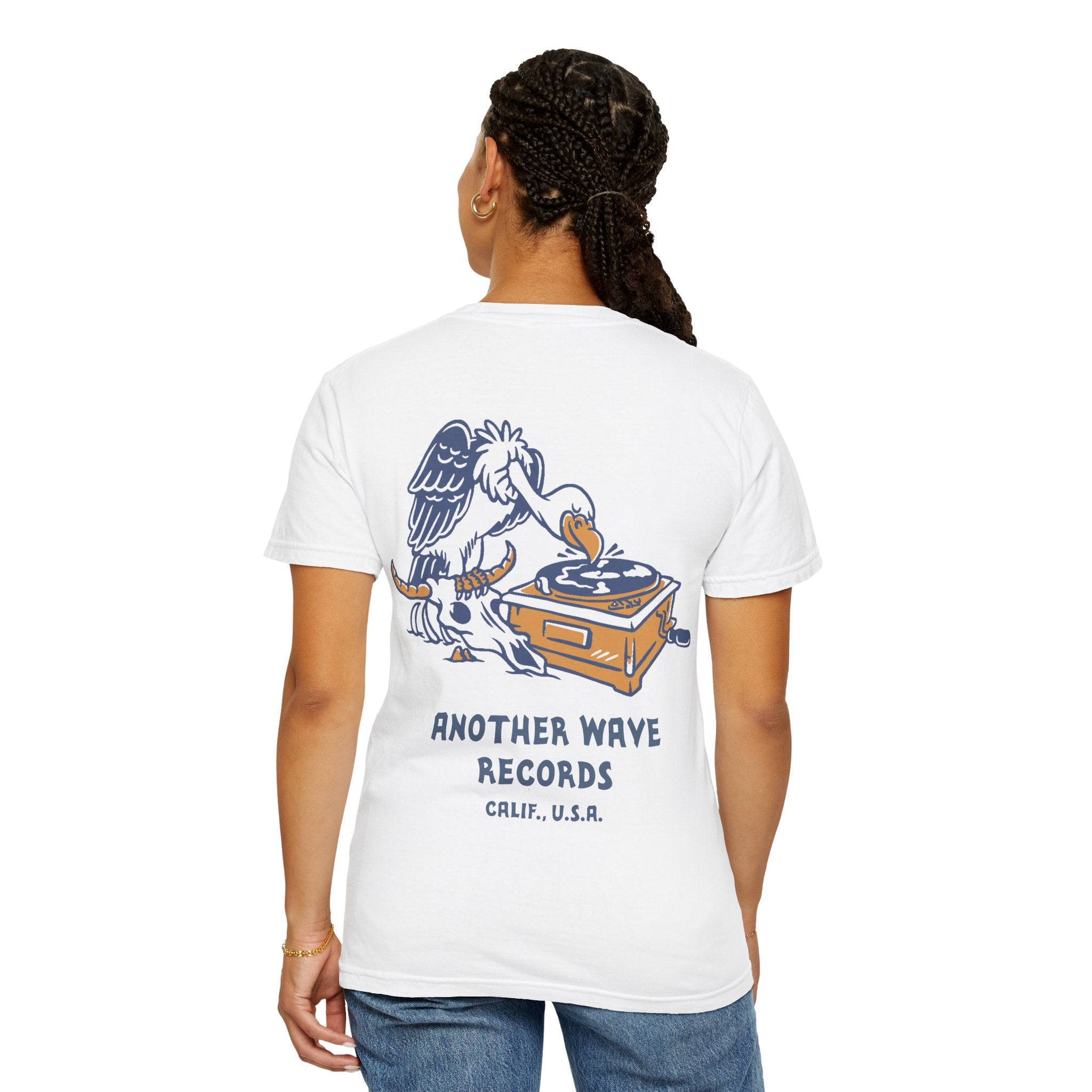 Another Wave Records Signature Vulture Tee (Garment Dyed)