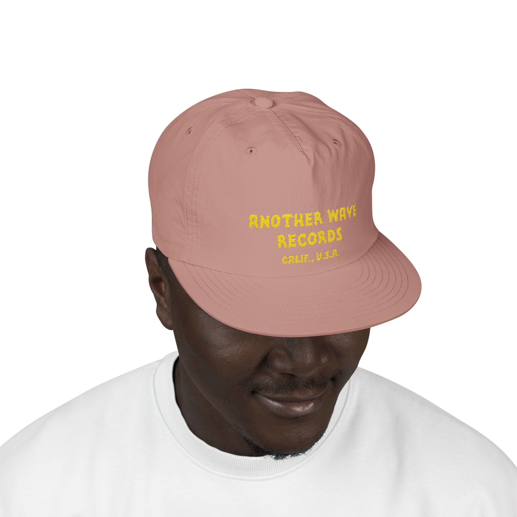 Another Wave Records Surf Cap – Yellow Embroidery – Calif. U.S.A.