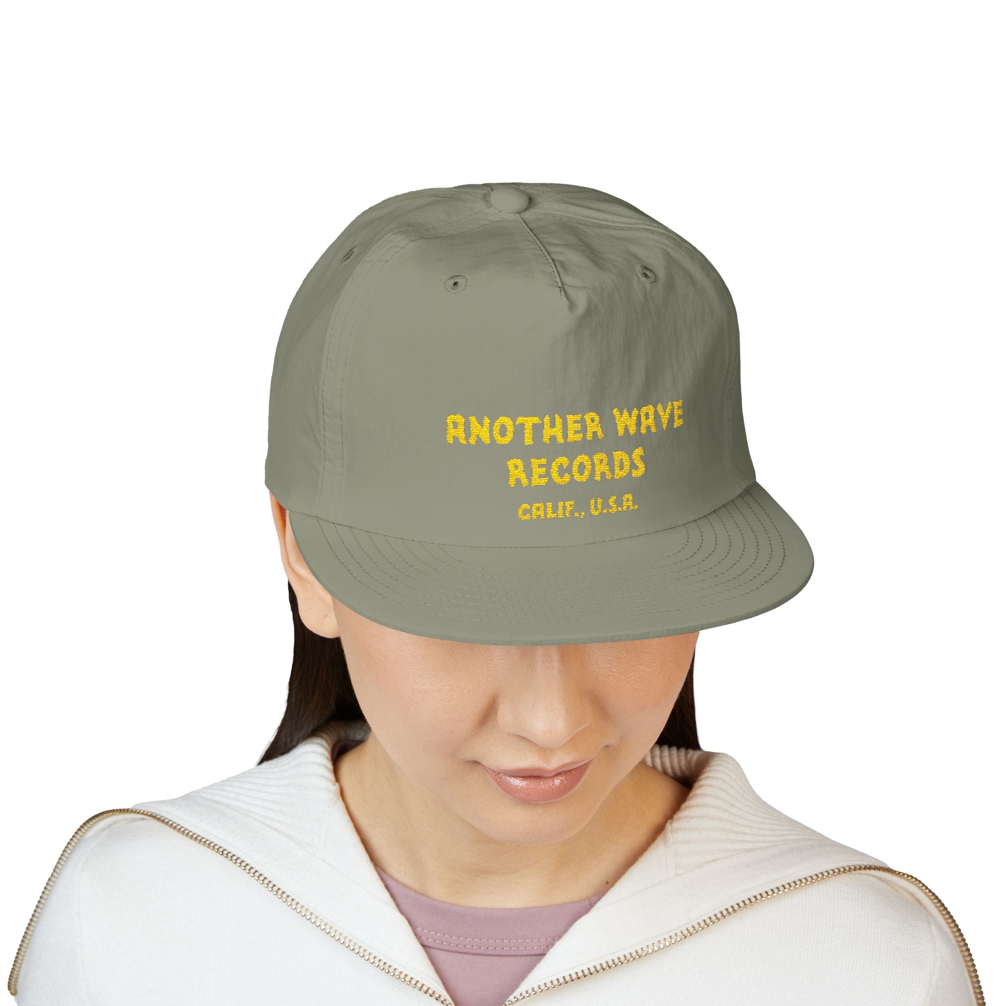 Another Wave Records Surf Cap – Yellow Embroidery – Calif. U.S.A.