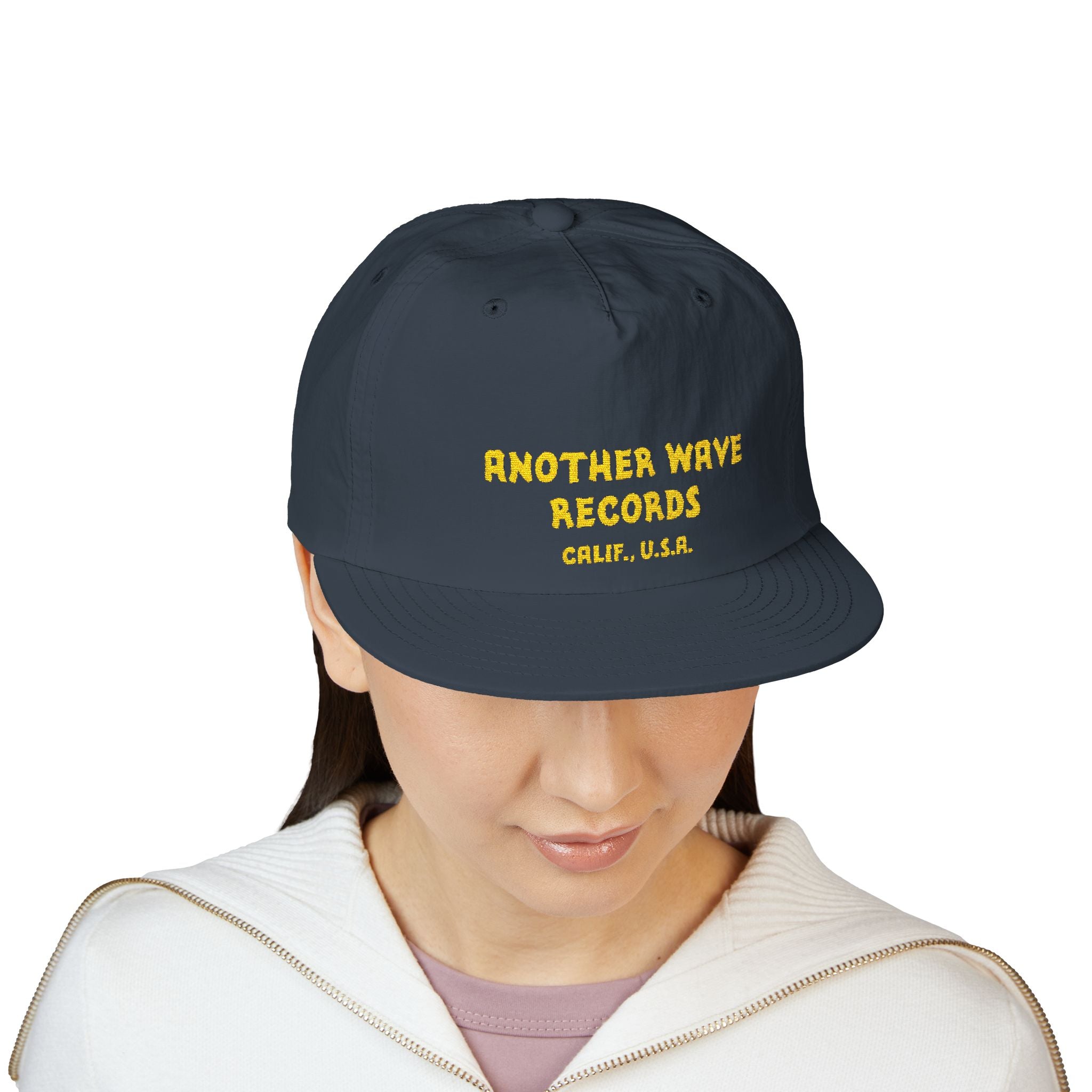 Another Wave Records Surf Cap – Yellow Embroidery – Calif. U.S.A.