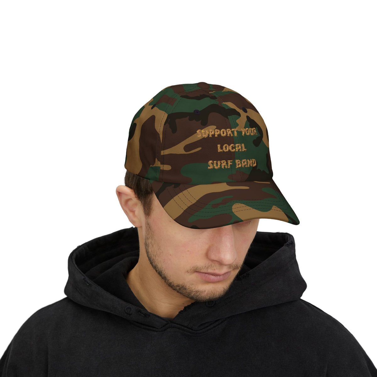 Surf Band Dad Cap - Gold Embroidery