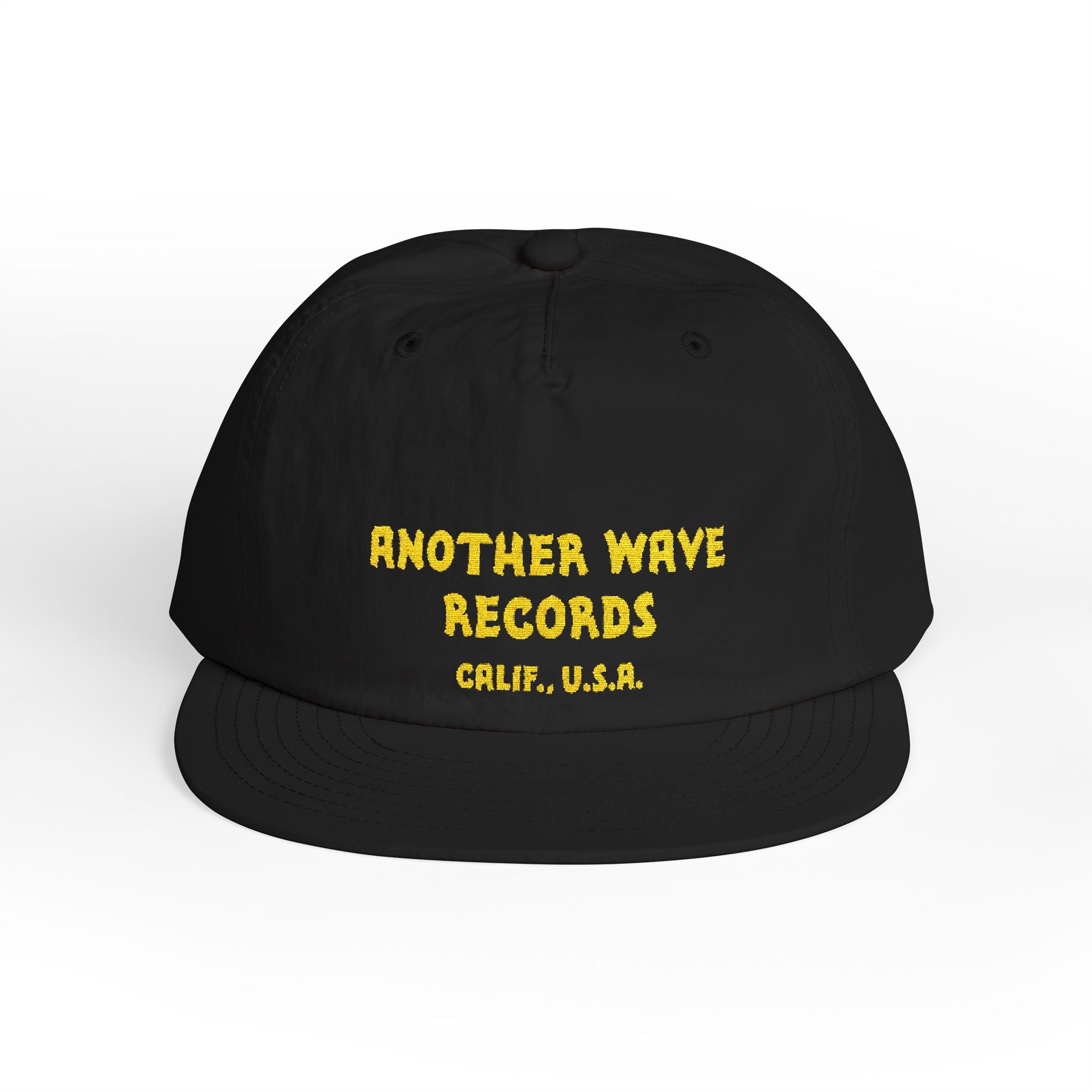 Another Wave Records Surf Cap – Yellow Embroidery – Calif. U.S.A.