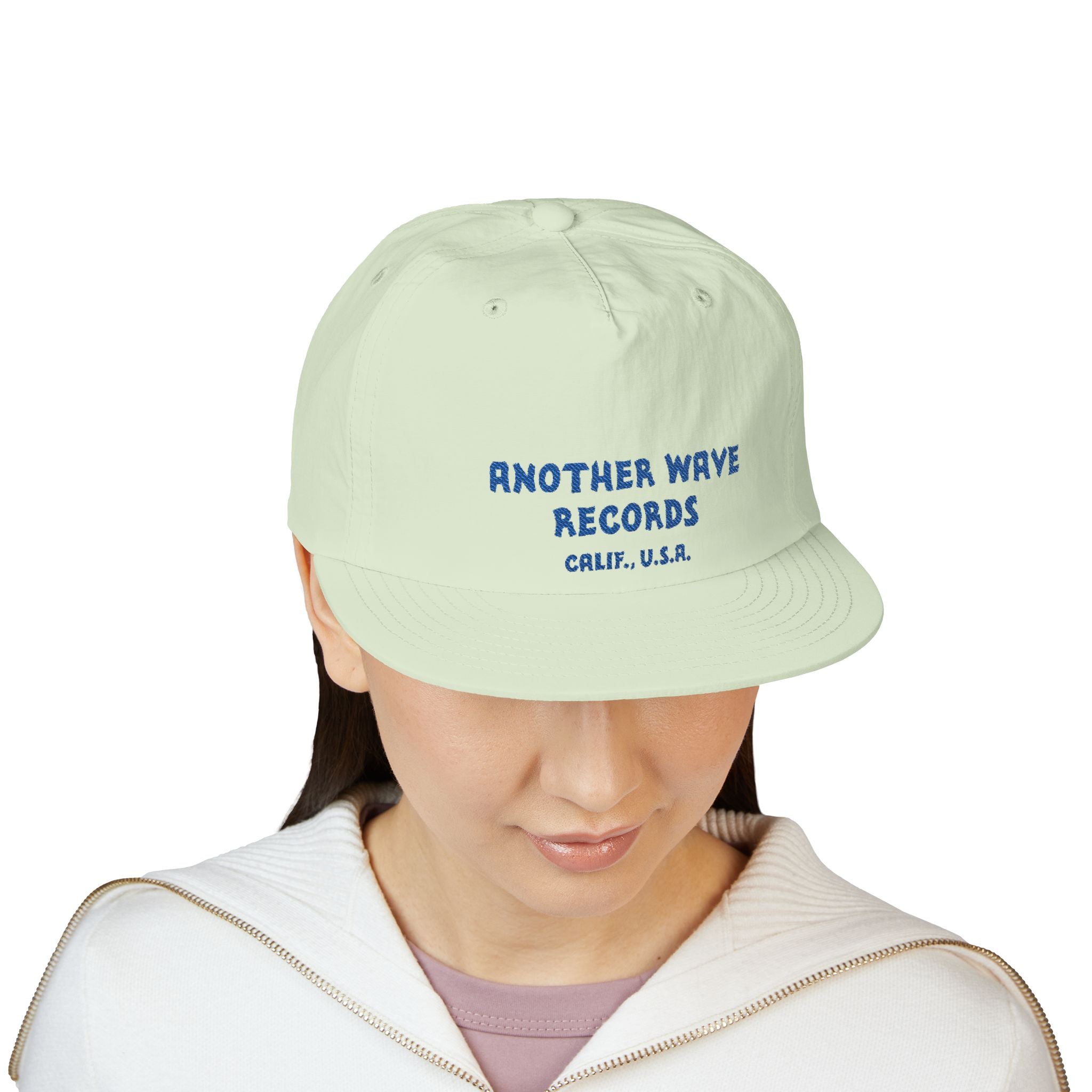 Another Wave Records Surf Cap – Blue Embroidery – Calif. U.S.A.