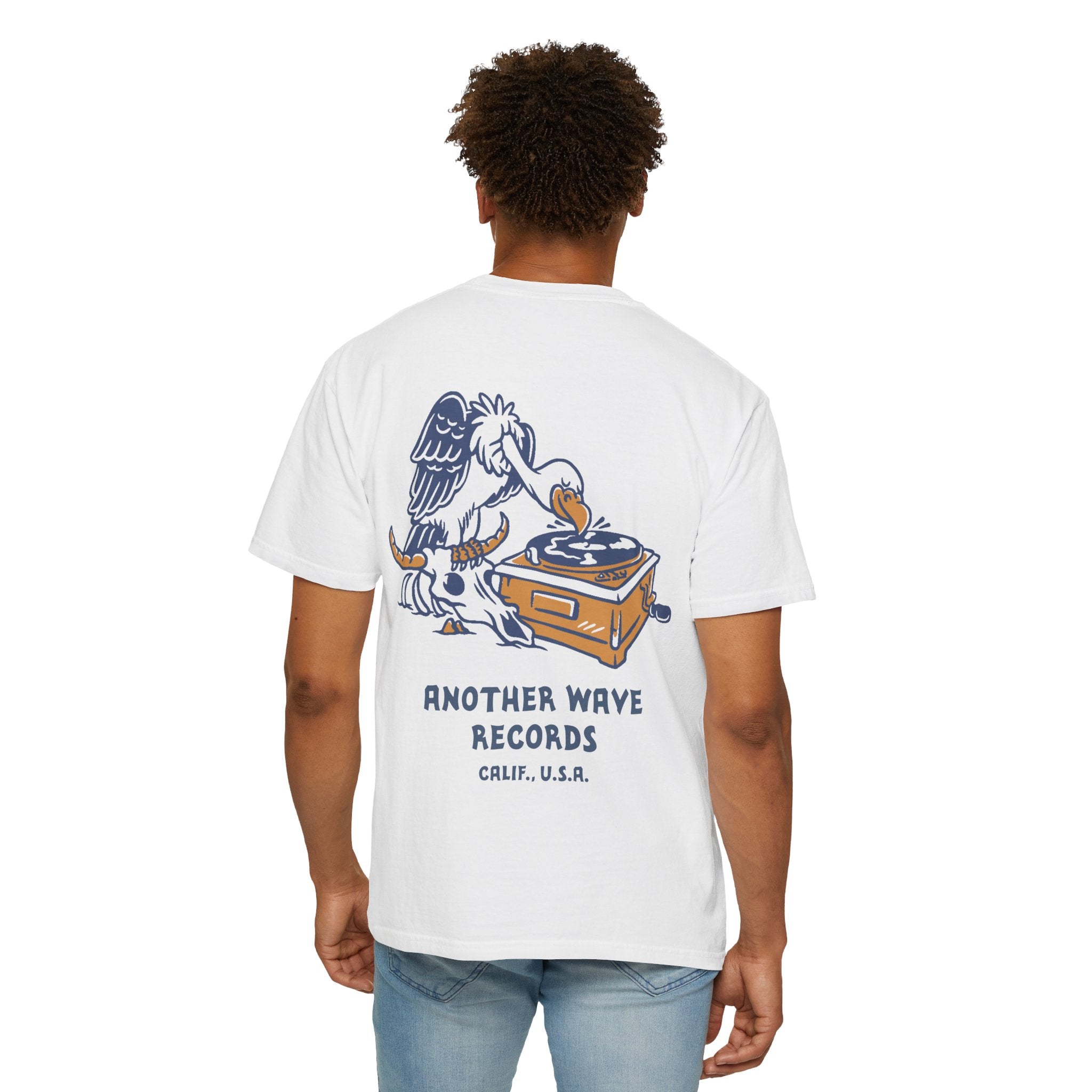 Another Wave Records Signature Vulture Tee (Garment Dyed)