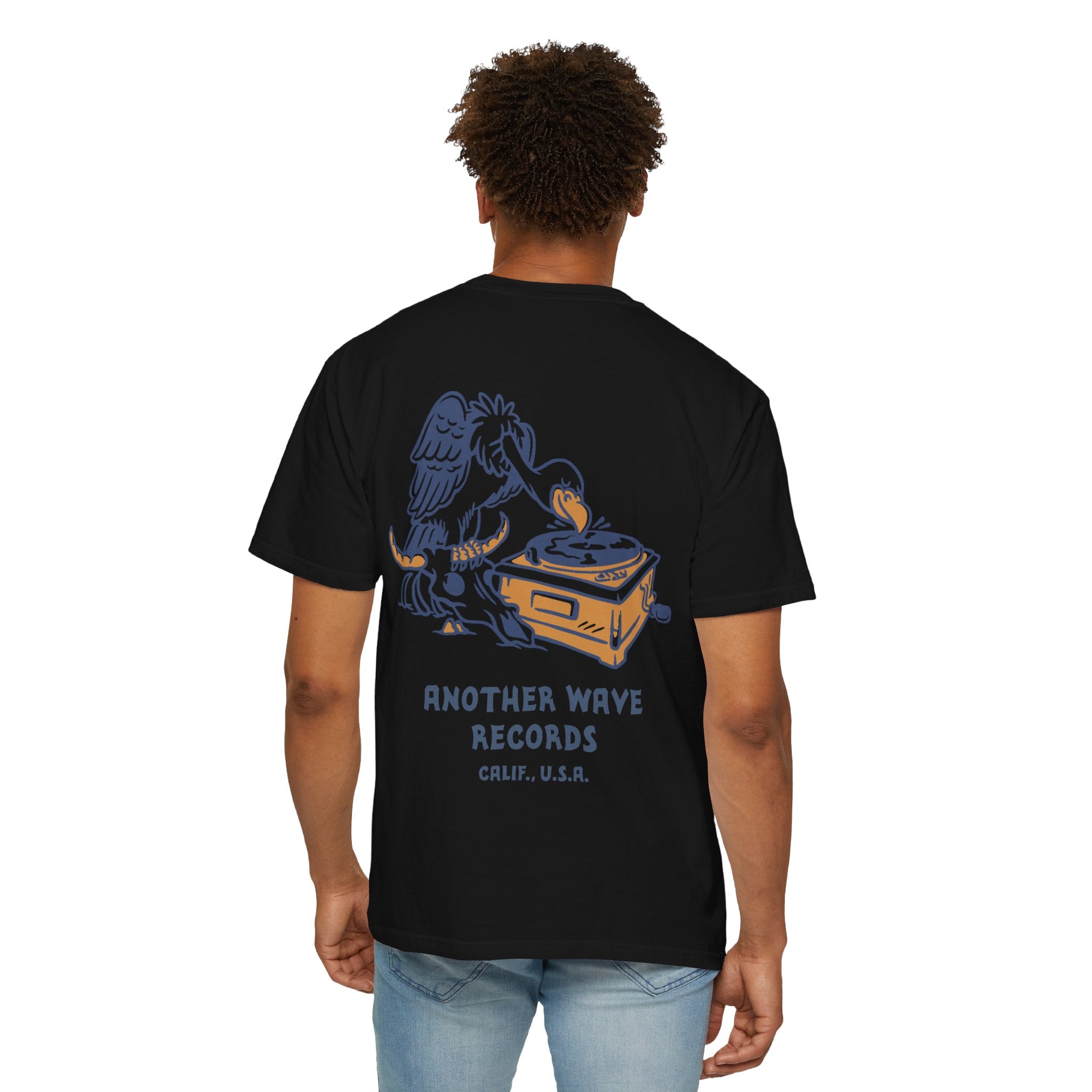 Another Wave Records Signature Vulture Tee (Garment Dyed)
