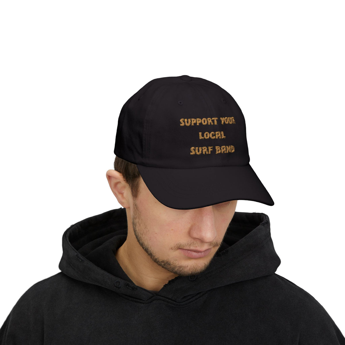 Surf Band Dad Cap - Gold Embroidery
