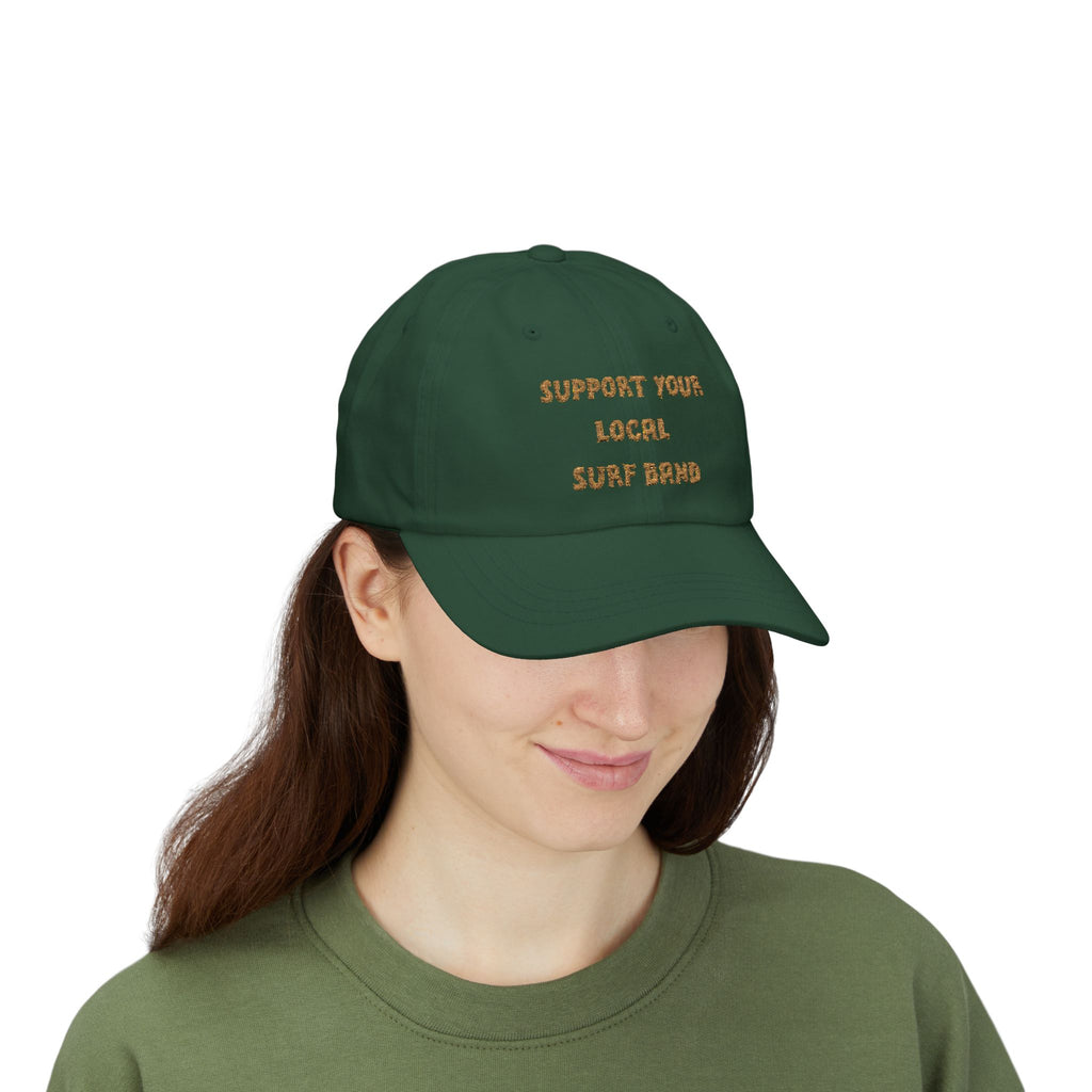 Surf Band Dad Cap - Gold Embroidery