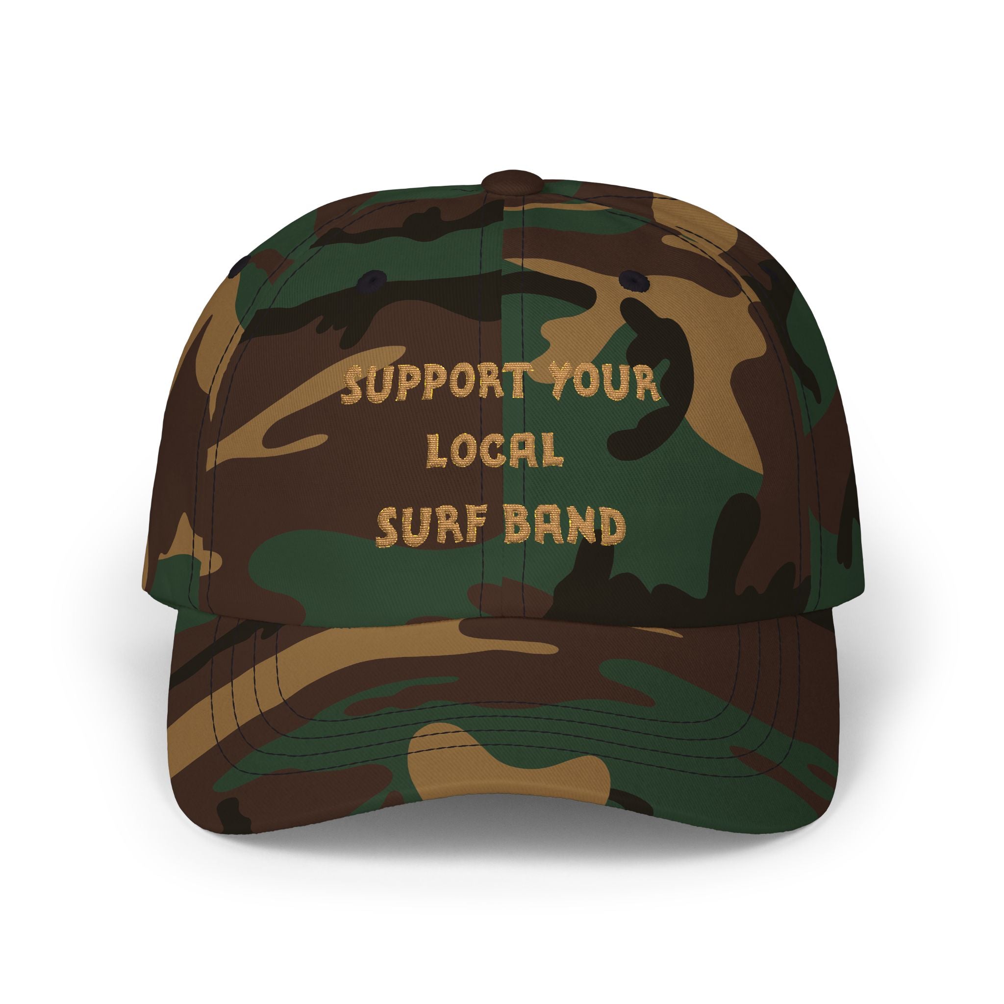 Surf Band Dad Cap - Gold Embroidery