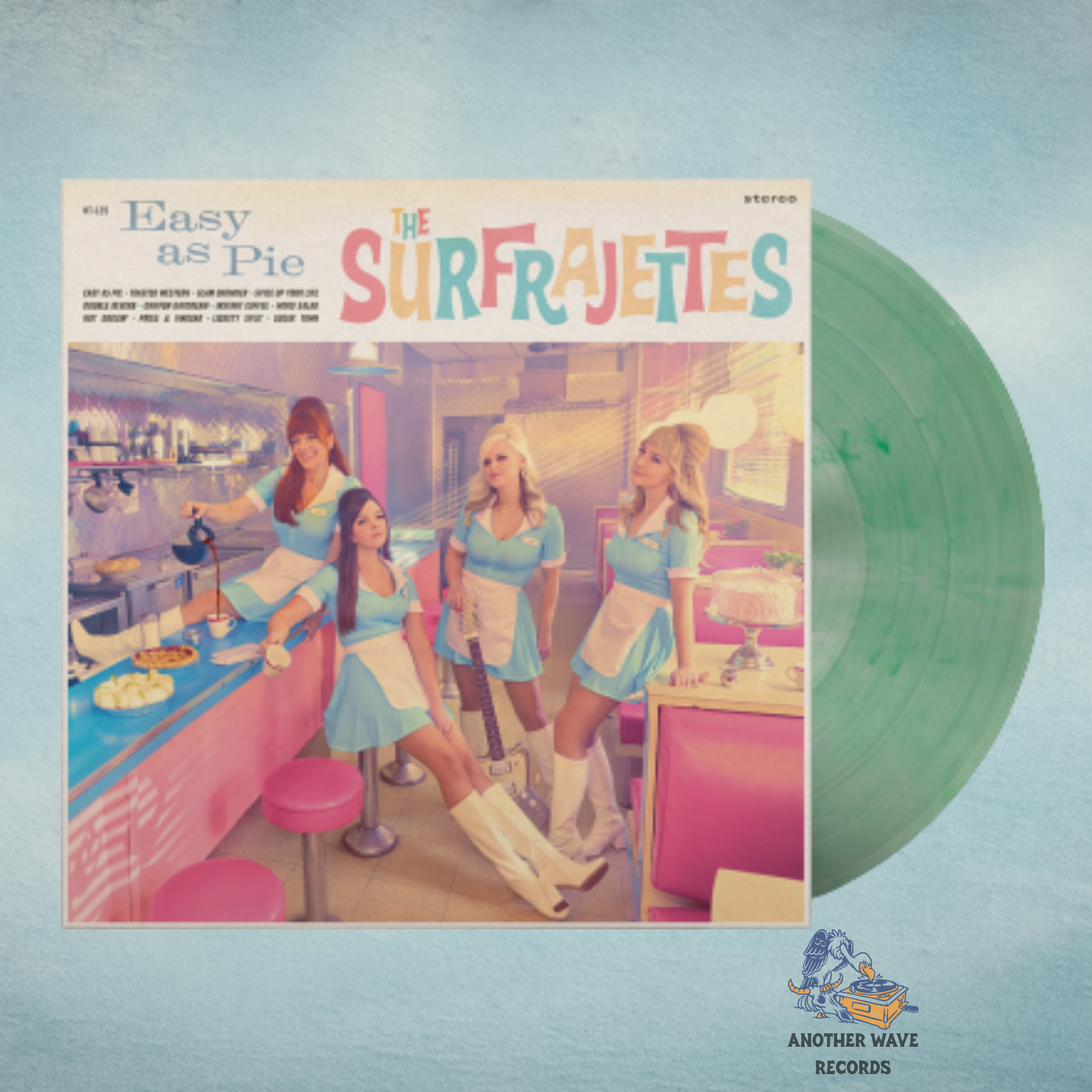 The Surfrajettes – Easy As Pie LP (First Pressing Key Lime Vinyl)