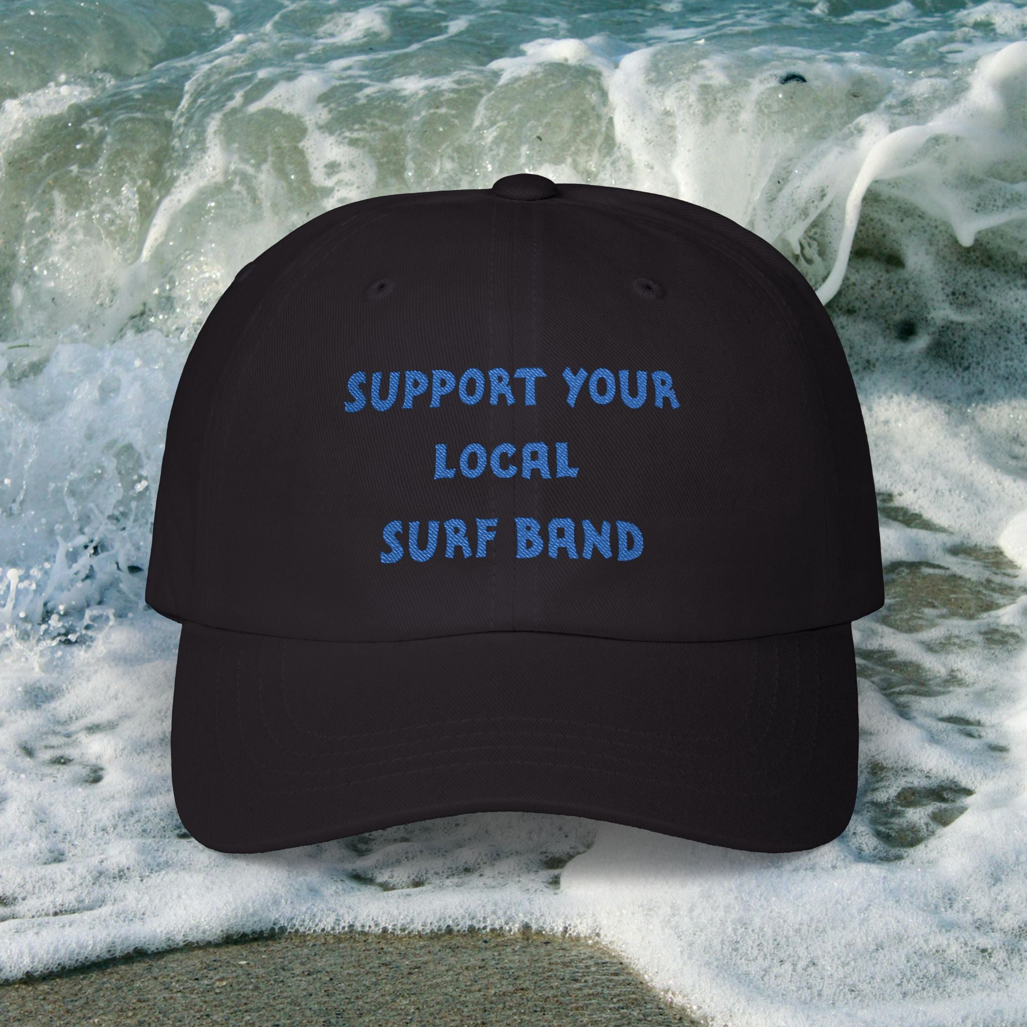 Surf Band Dad Hat - Blue Embroidery