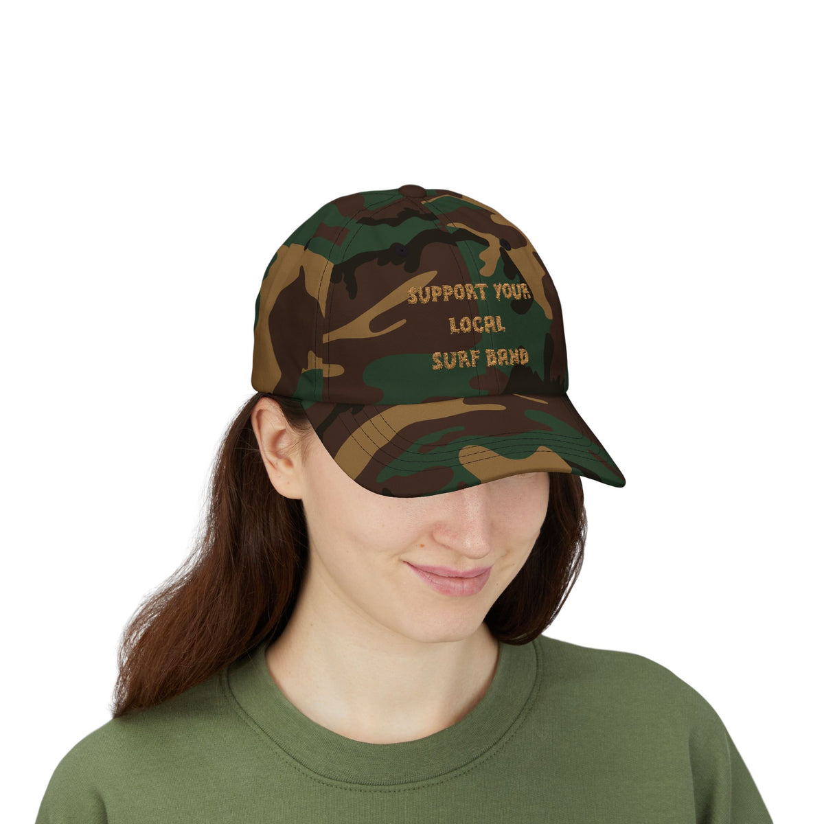 Surf Band Dad Cap - Gold Embroidery