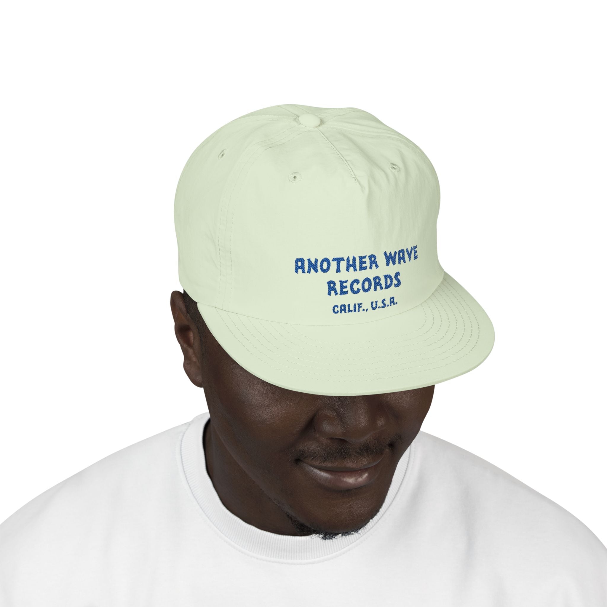 Another Wave Records Surf Cap – Blue Embroidery – Calif. U.S.A.