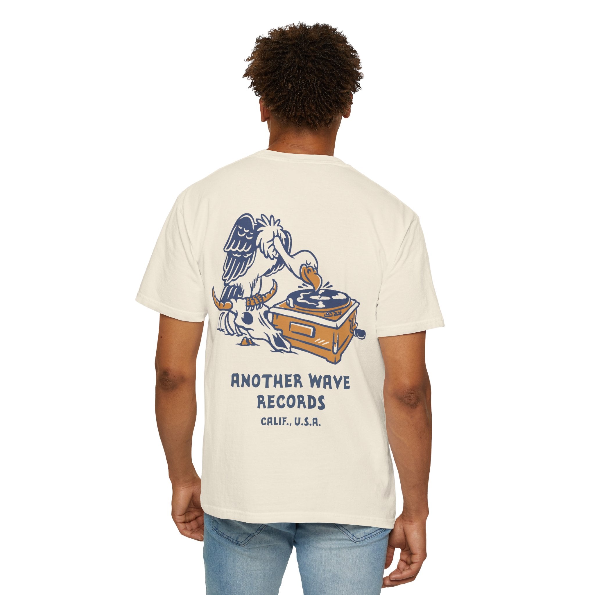Another Wave Records Signature Vulture Tee (Garment Dyed)