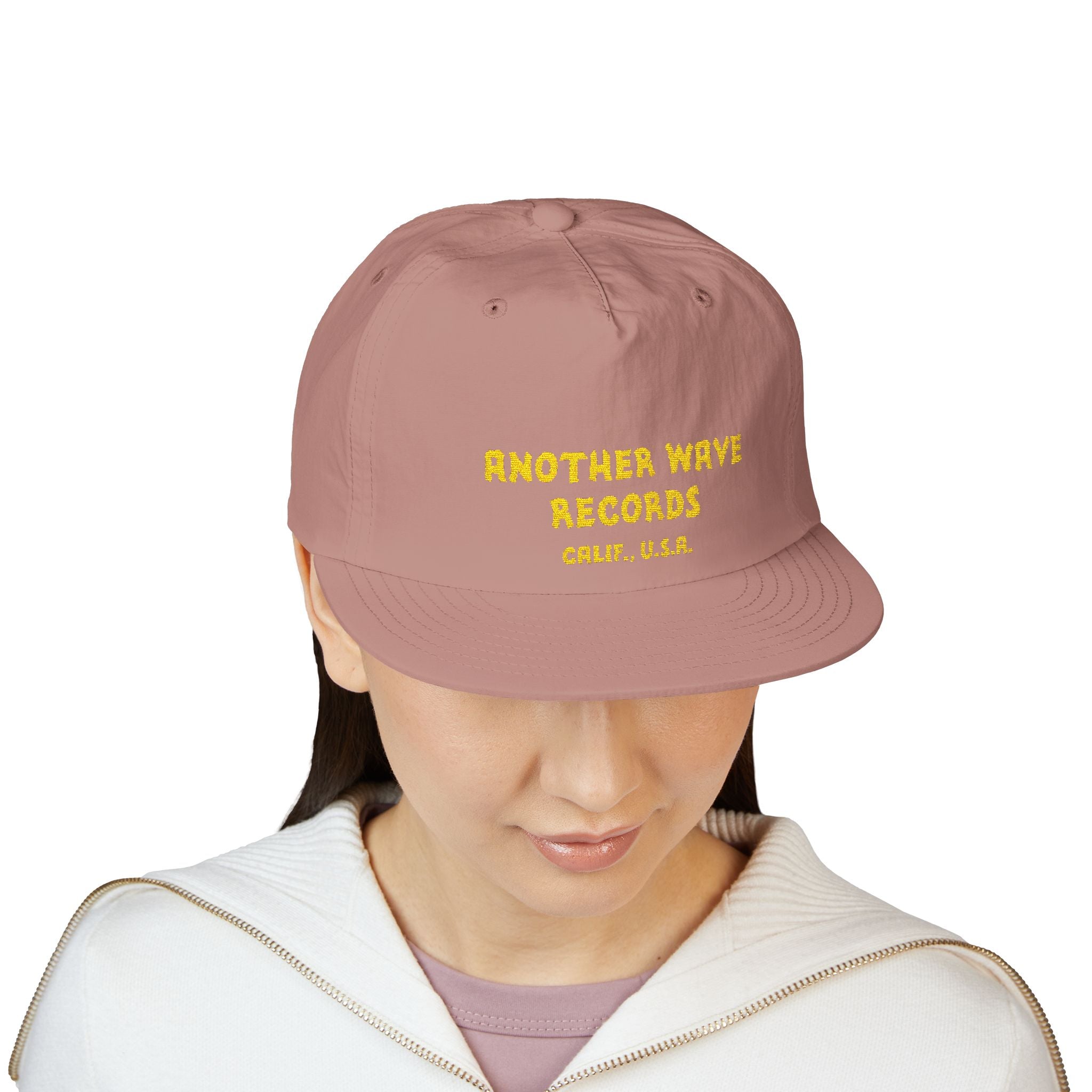 Another Wave Records Surf Cap – Yellow Embroidery – Calif. U.S.A.