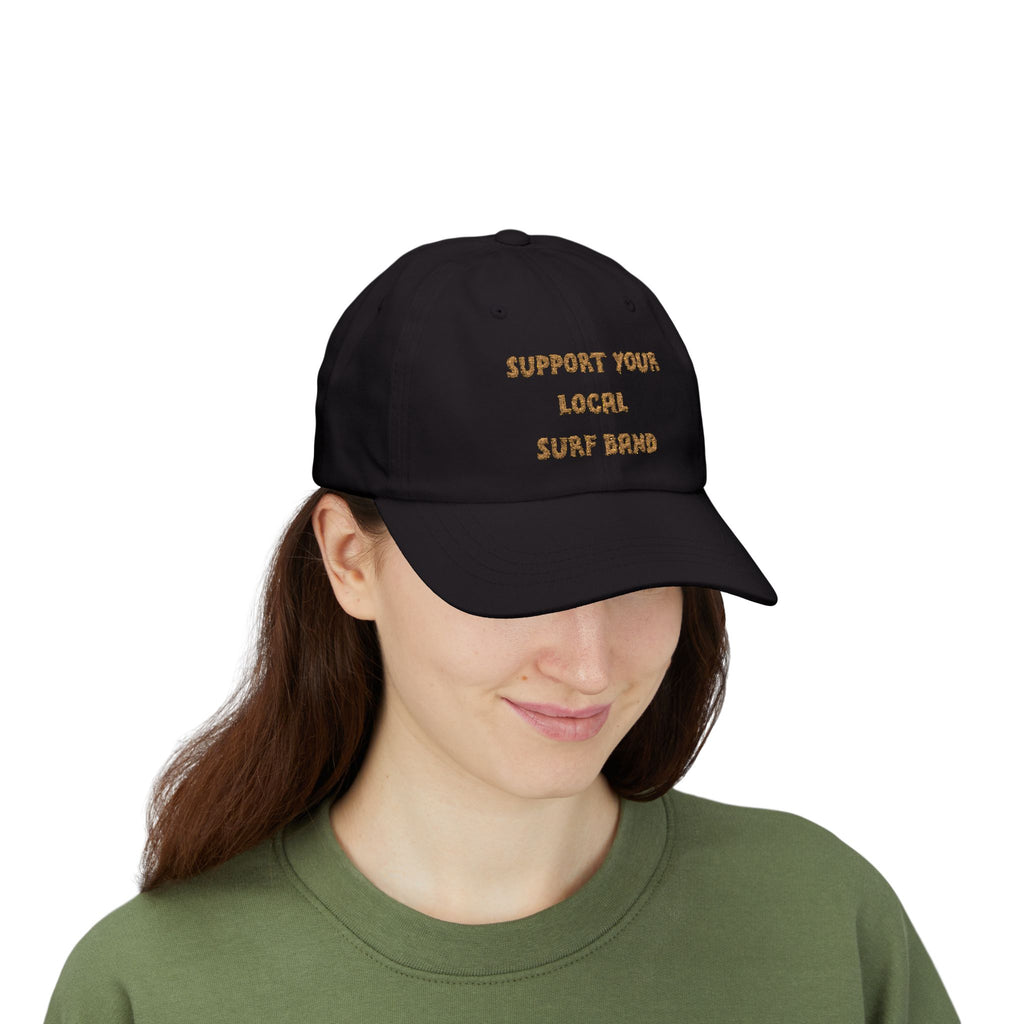 Surf Band Dad Cap - Gold Embroidery