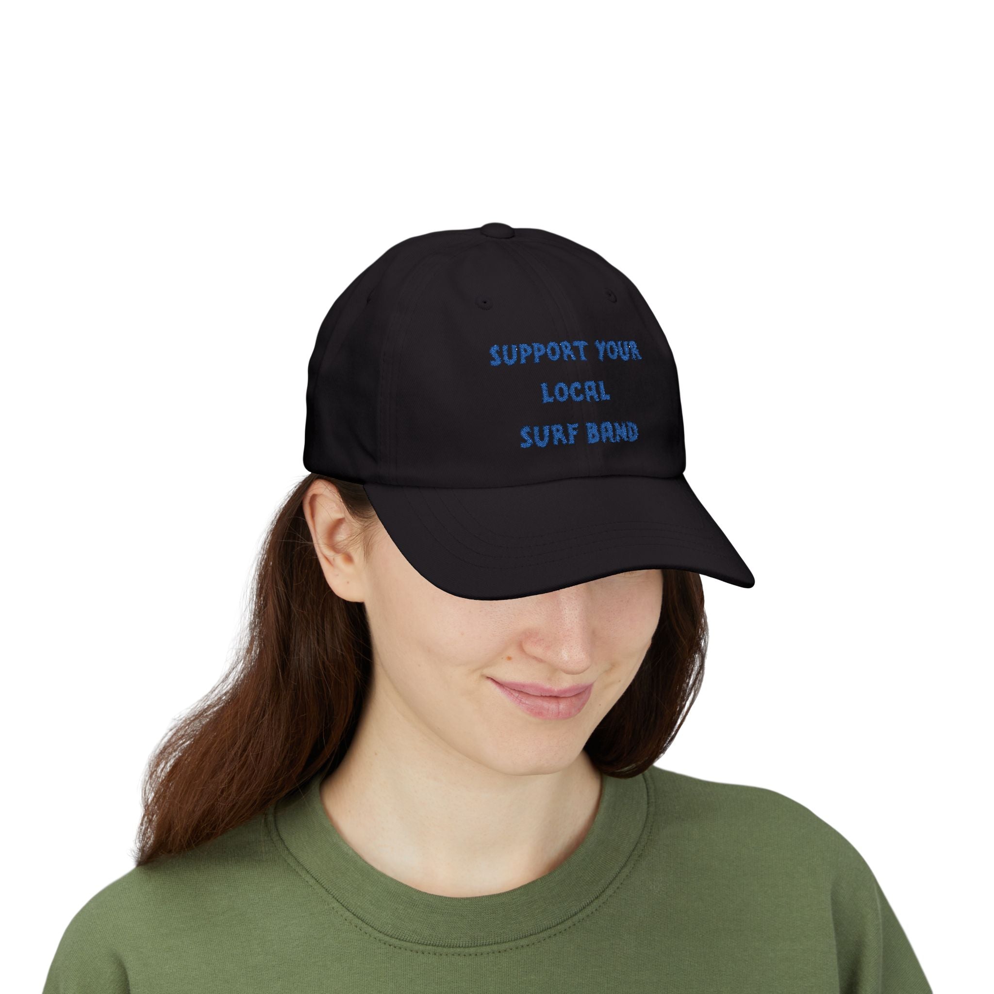 Surf Band Dad Hat - Blue Embroidery