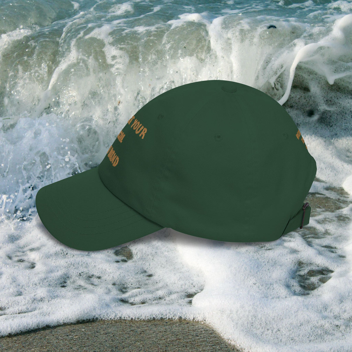 Surf Band Dad Cap - Gold Embroidery