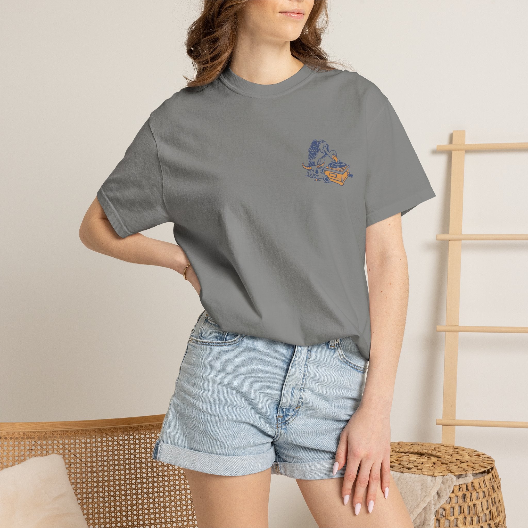 Another Wave Records Signature Vulture Tee (Garment Dyed)