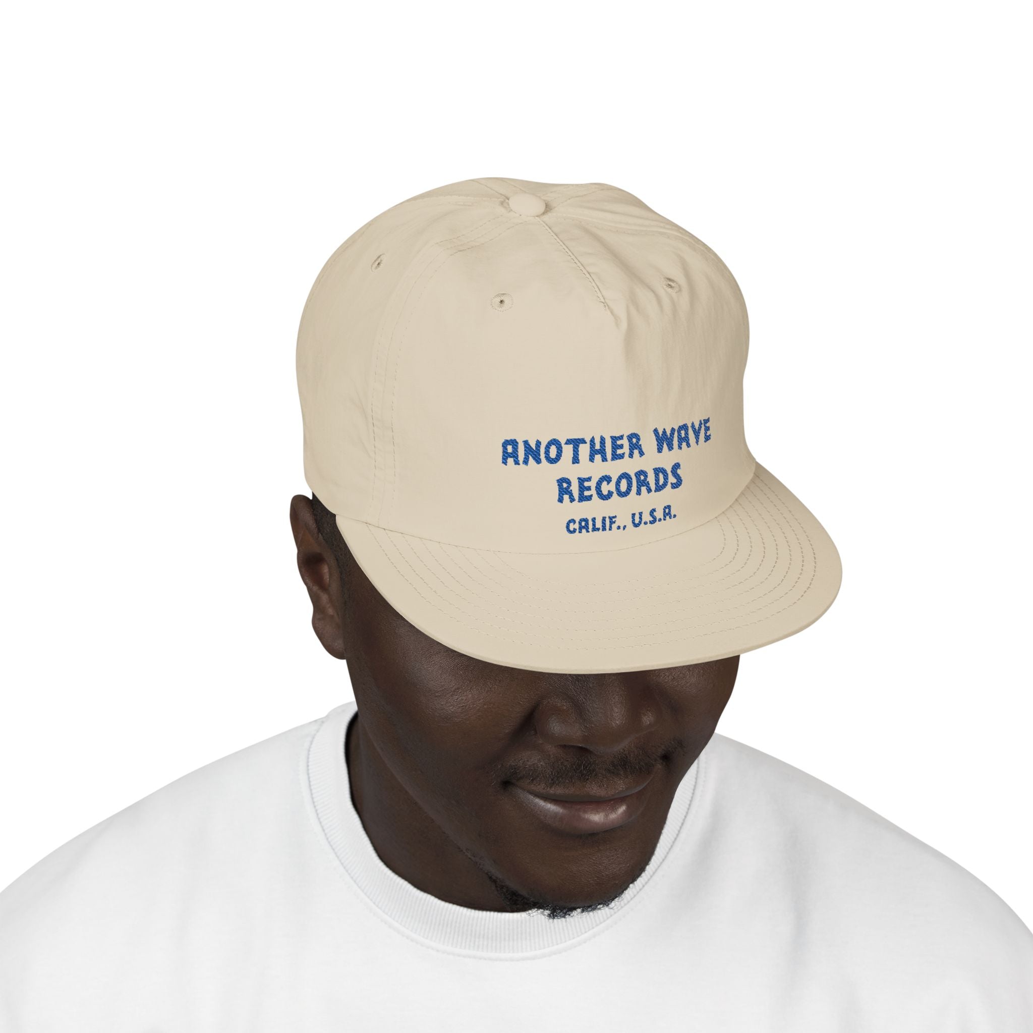 Another Wave Records Surf Cap – Blue Embroidery – Calif. U.S.A.
