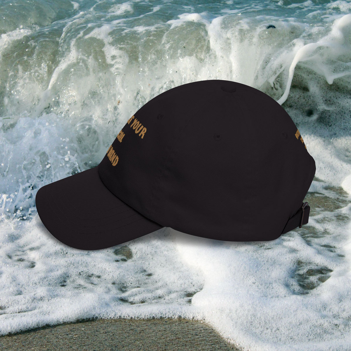 Surf Band Dad Cap - Gold Embroidery
