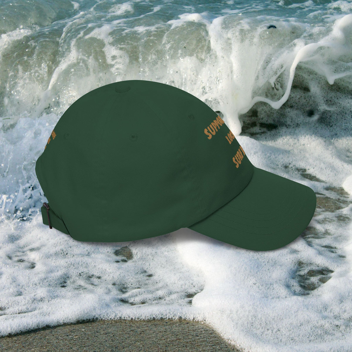 Surf Band Dad Cap - Gold Embroidery