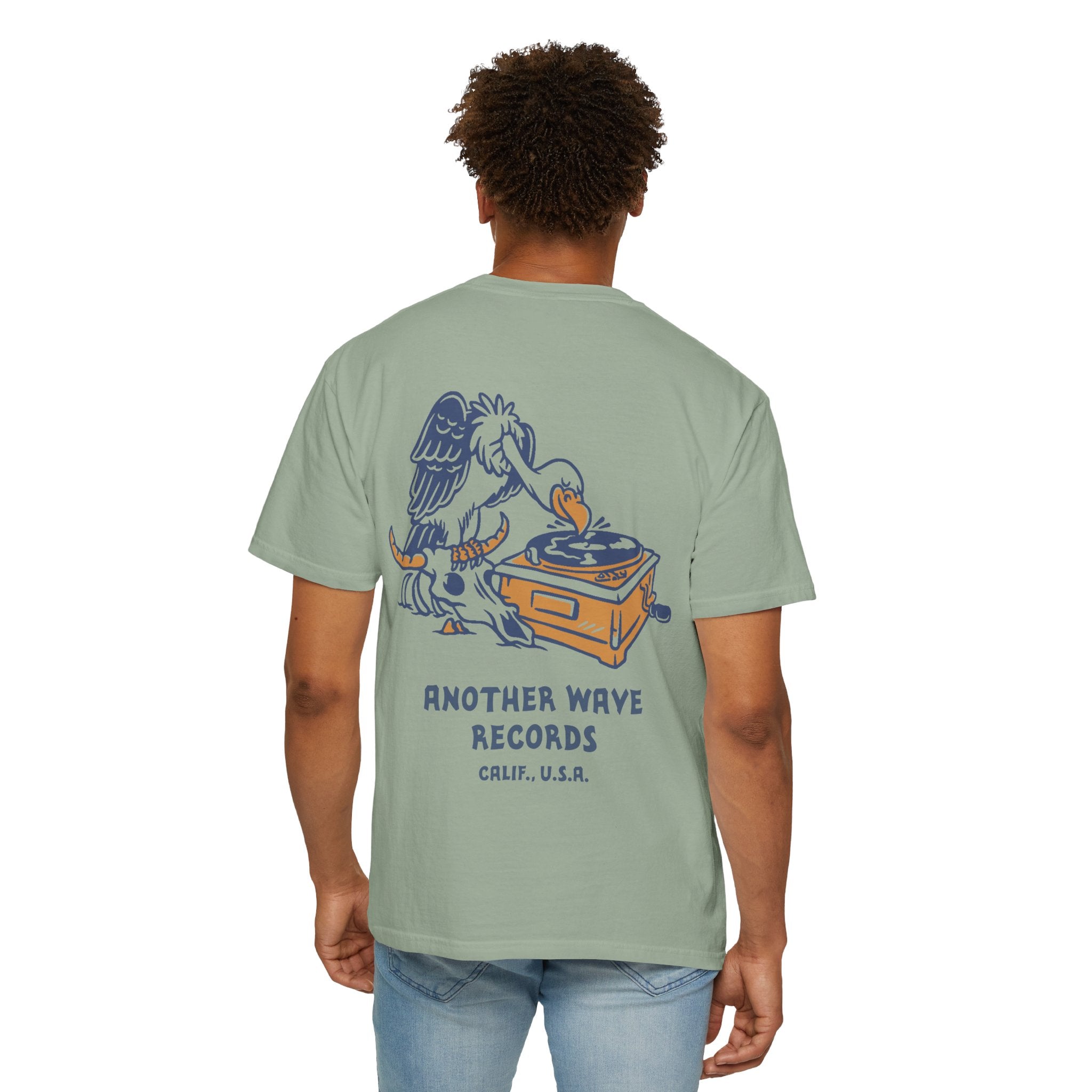 Another Wave Records Signature Vulture Tee (Garment Dyed)