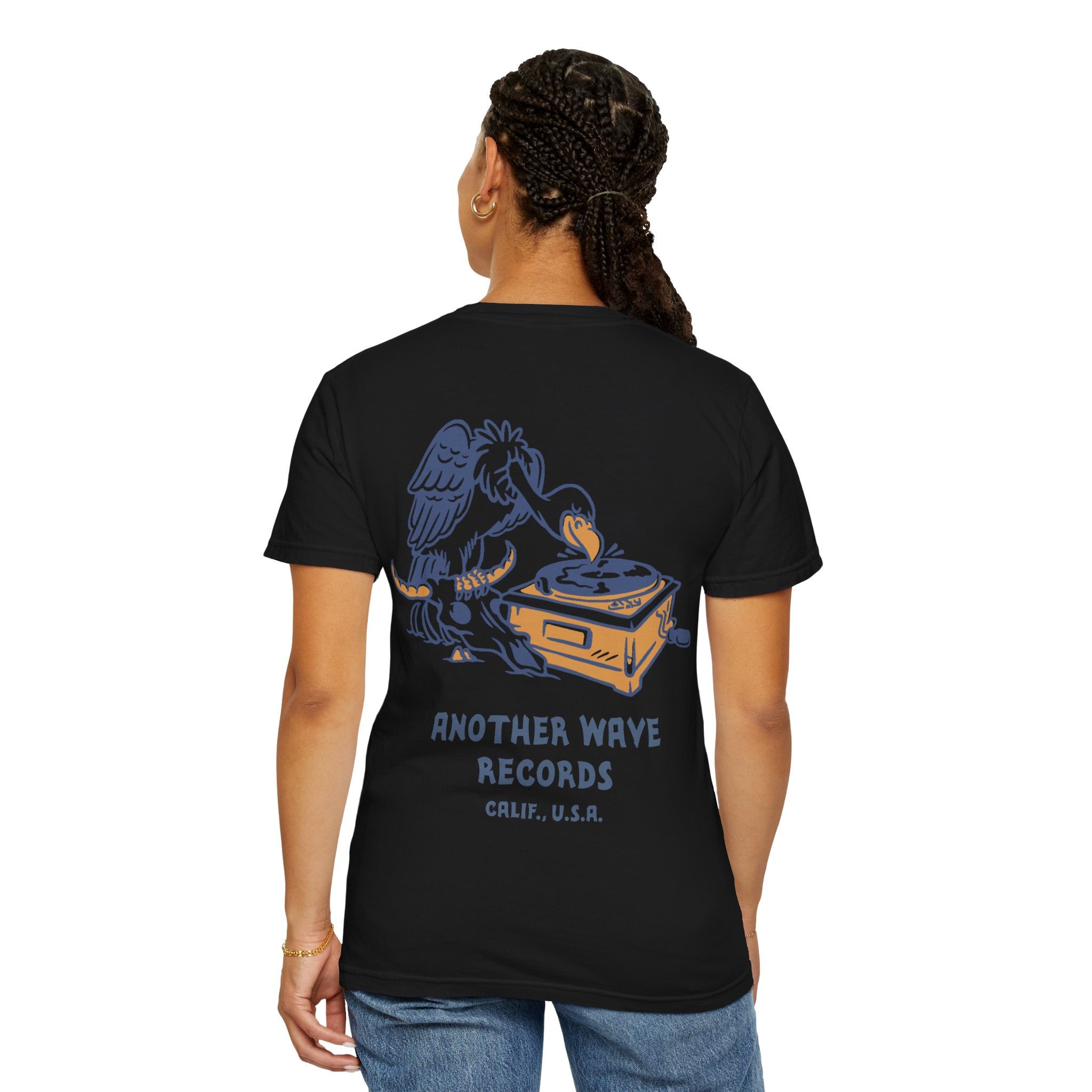 Another Wave Records Signature Vulture Tee (Garment Dyed)