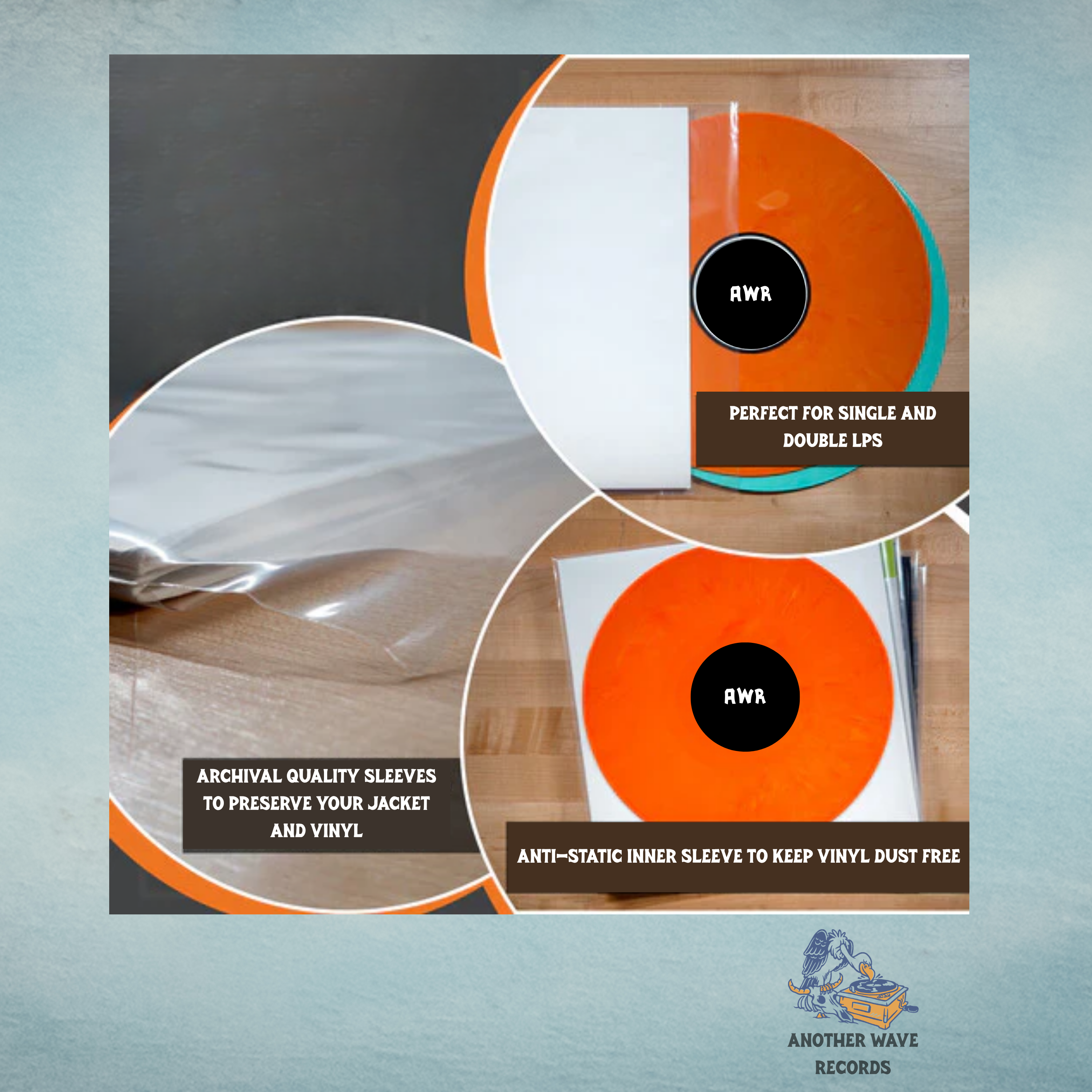Vinyl Sleeve Pack (5 Inner + 5 Outer)