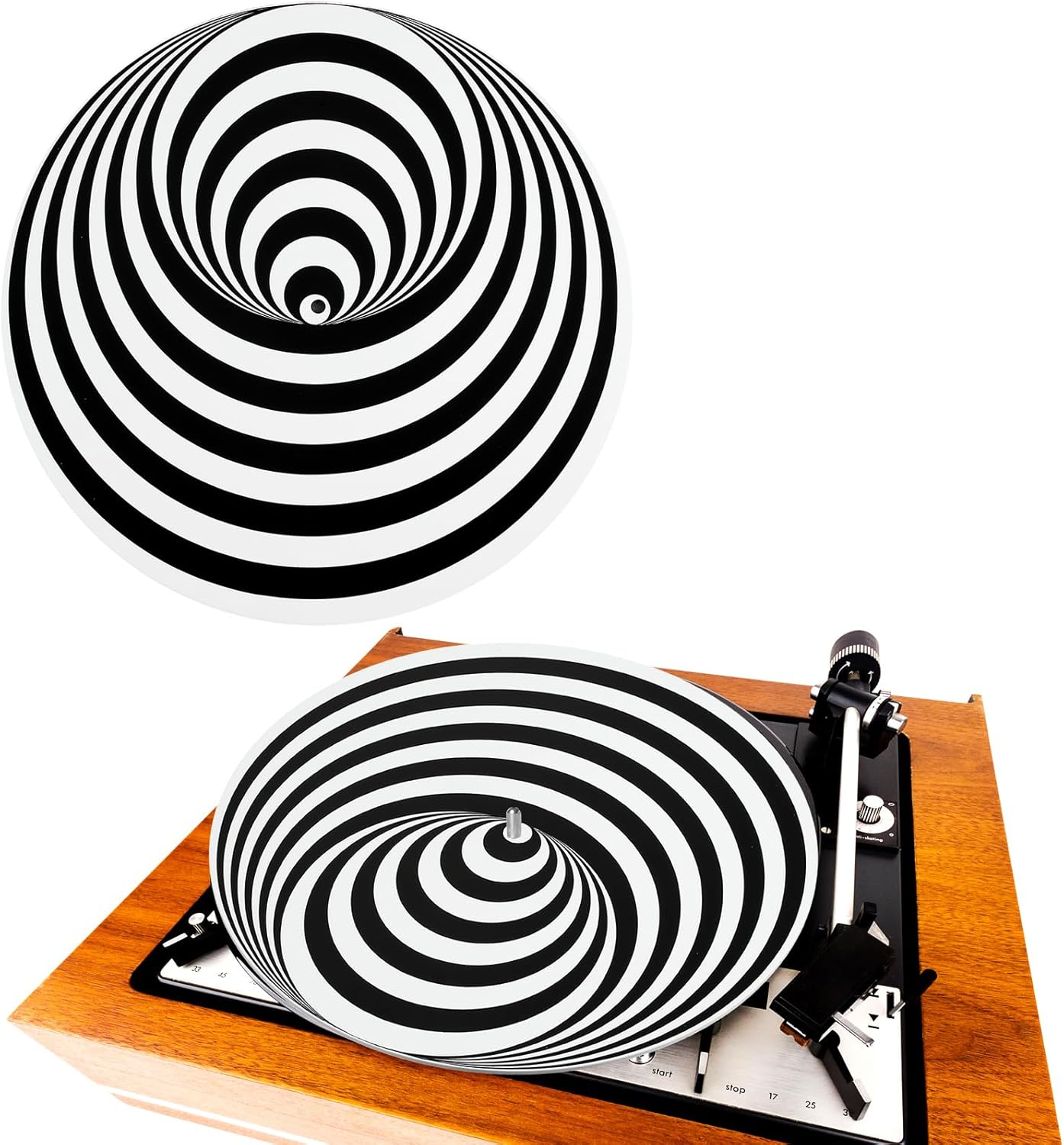 Hypno Spiral Acrylic Slipmat – 12" Turntable Mat