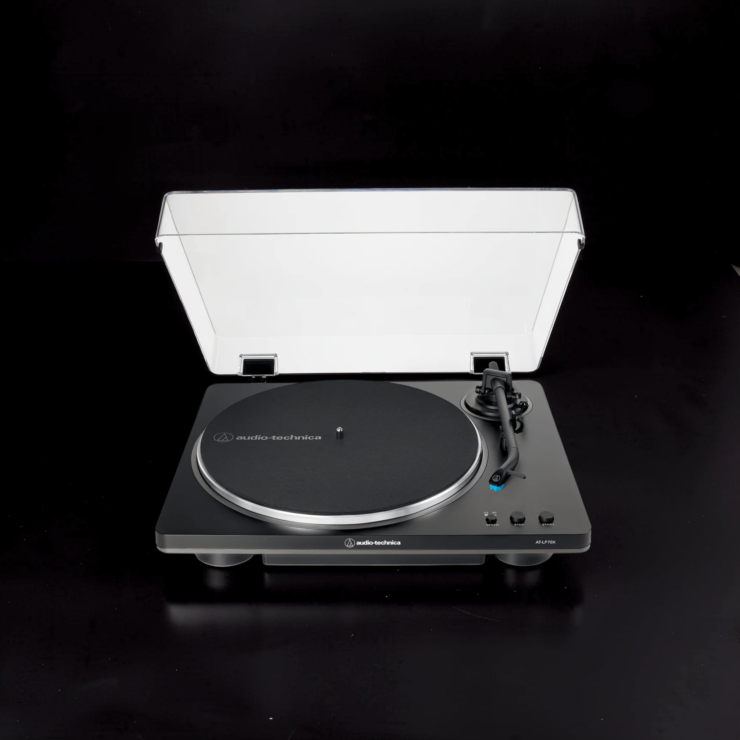 Audio-Technica AT-LP70X (Black/Grey) – Fully Automatic Belt-Drive Turntable
