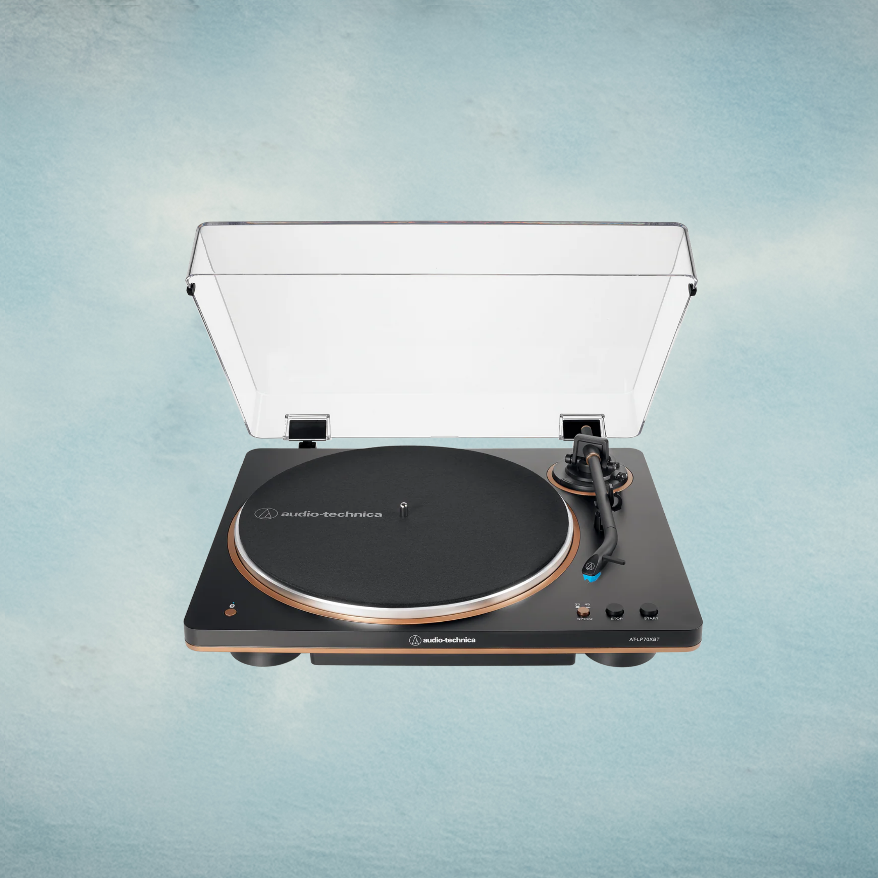 Audio-Technica AT-LP70XBT (Black/Bronze) – Fully Automatic Bluetooth Turntable